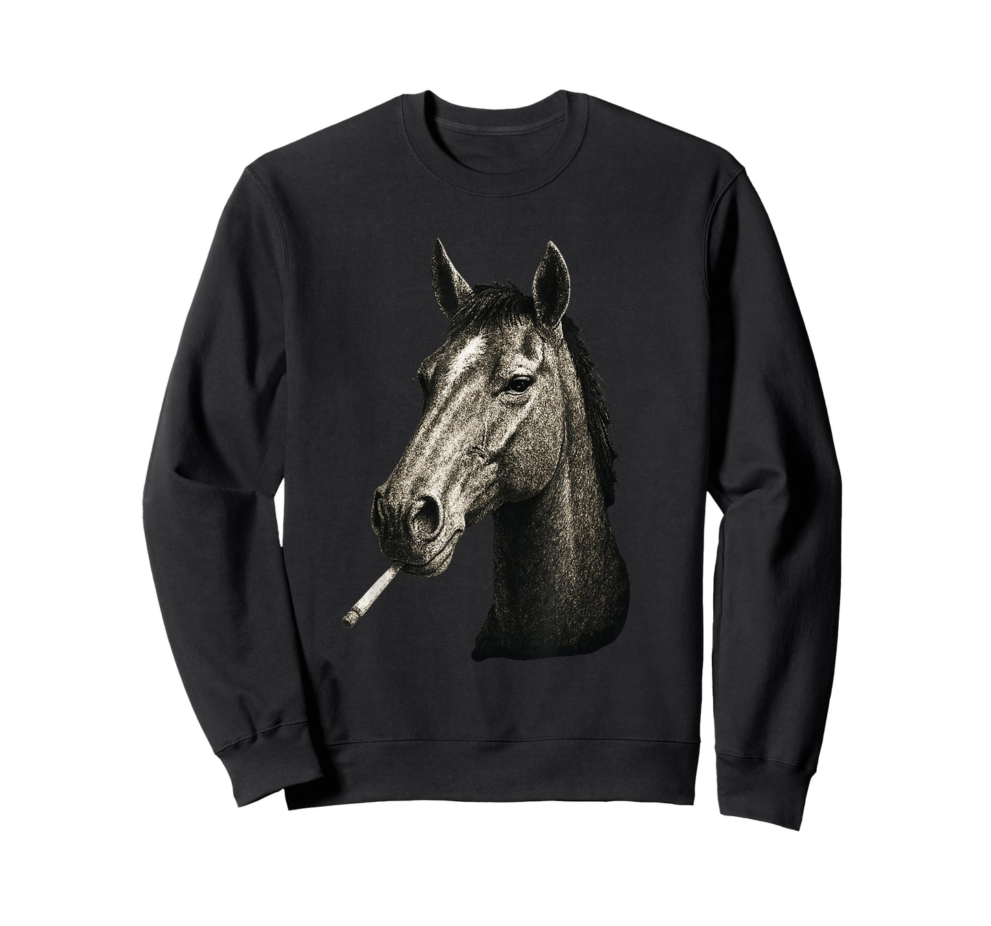 Funny Smoking Horse Cigarette Gen Z Meme T-Shirt