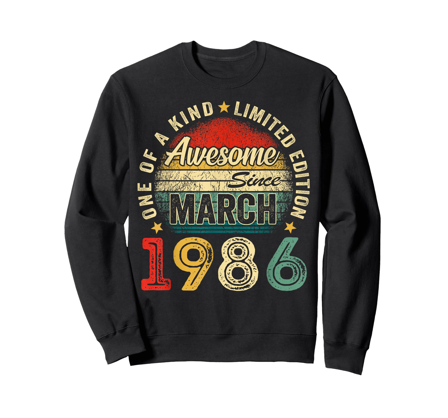 Awesome Since March 1986 Vintage Retro 40th Birthday Men Boy T-Shirt