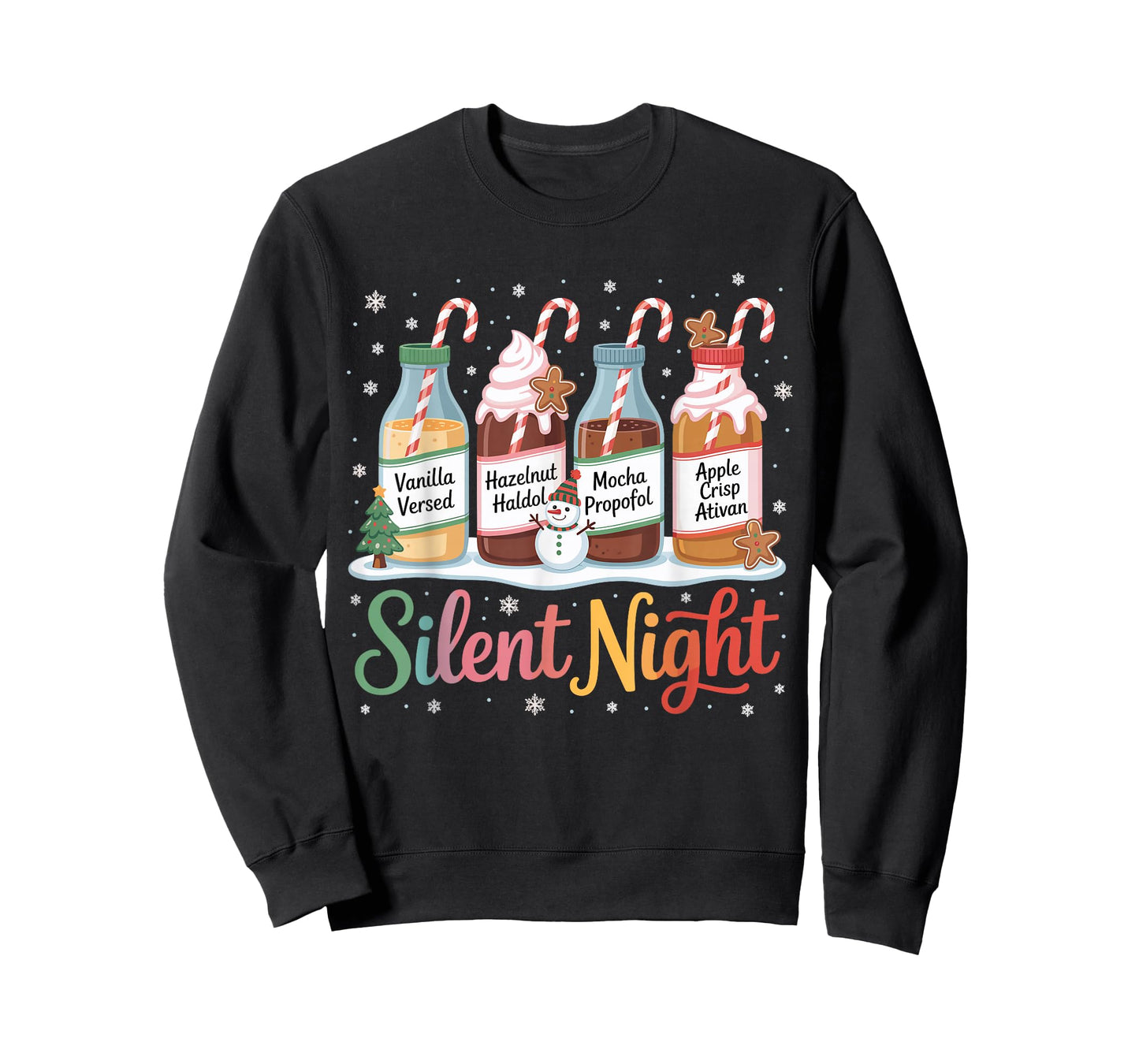 Funny Santa Propofol Silent Night ICU Nurses Merry Christmas T-Shirt