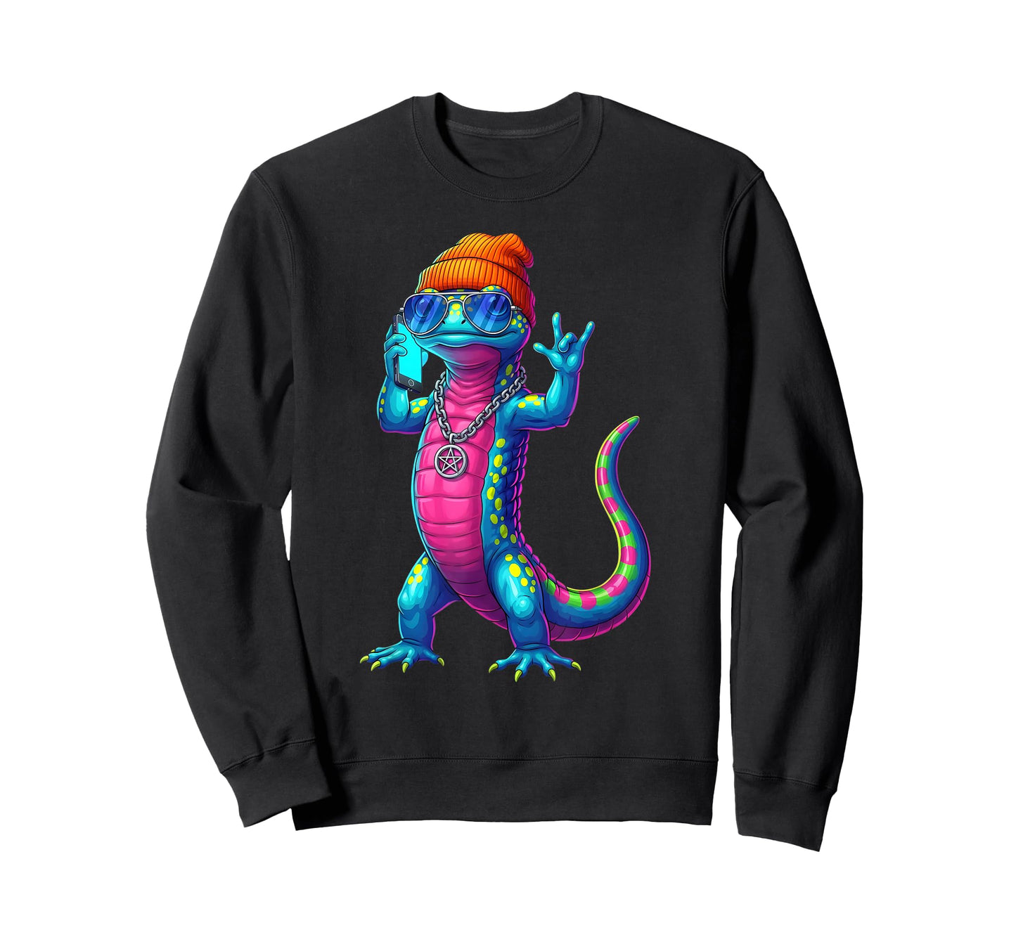 Lizard Hip-hop Reptile Retro 90s Street Culture Style T-Shirt