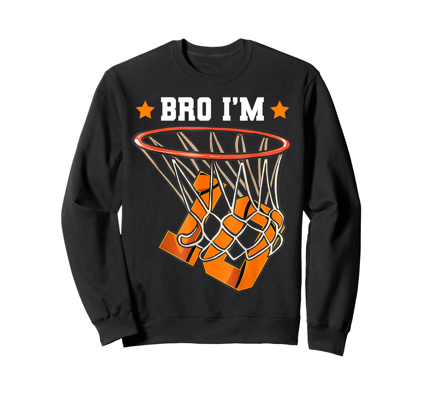 Kids Bro I'm 10 Year Old Basketball 10th Birthday Boy T-Shirt