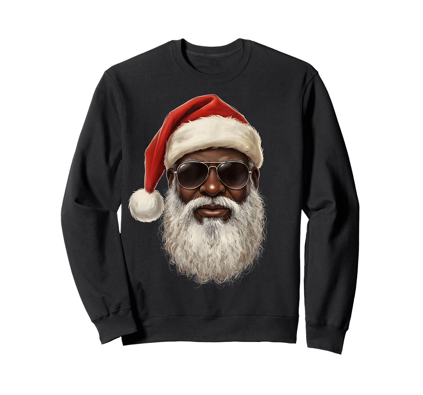 Vintage Cool Black Christmas Santa African Xmas Men Boy Kid T-Shirt