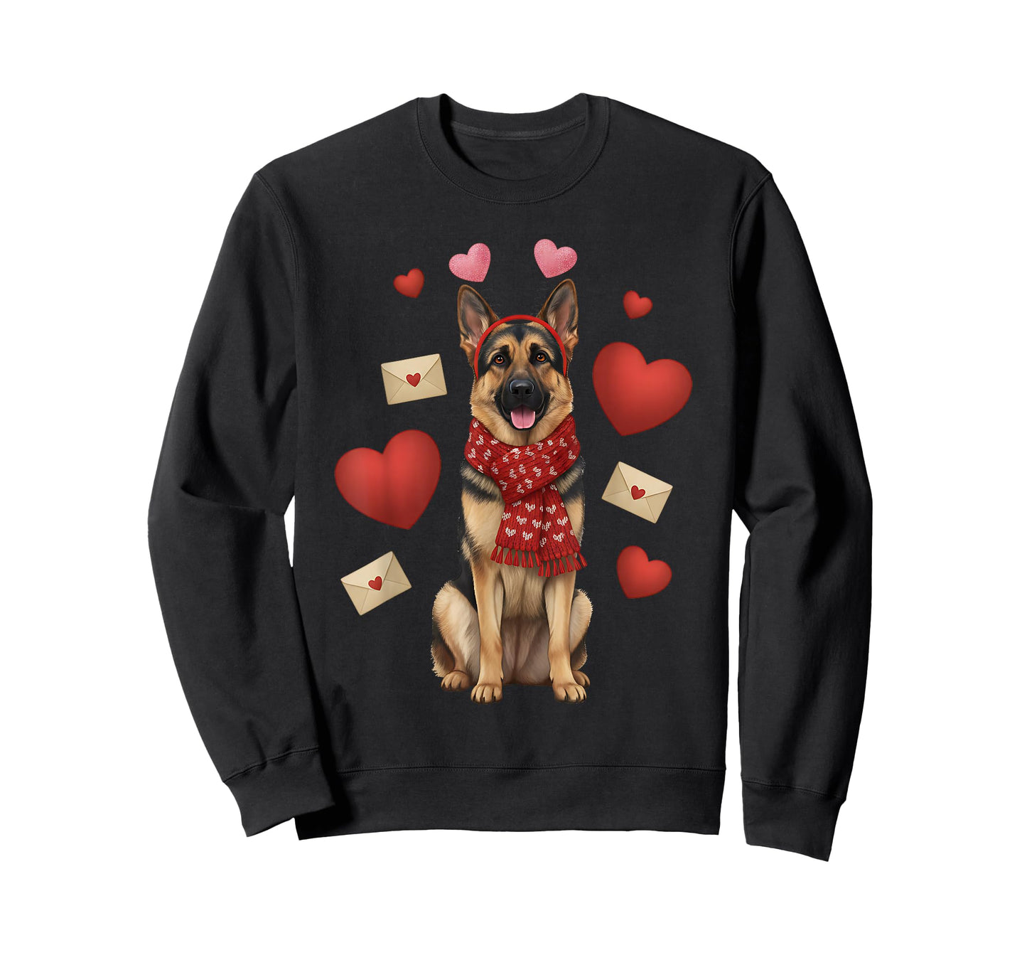 Cute German Shepherd Valentine’s Day Dog Mom - German Lover T-Shirt