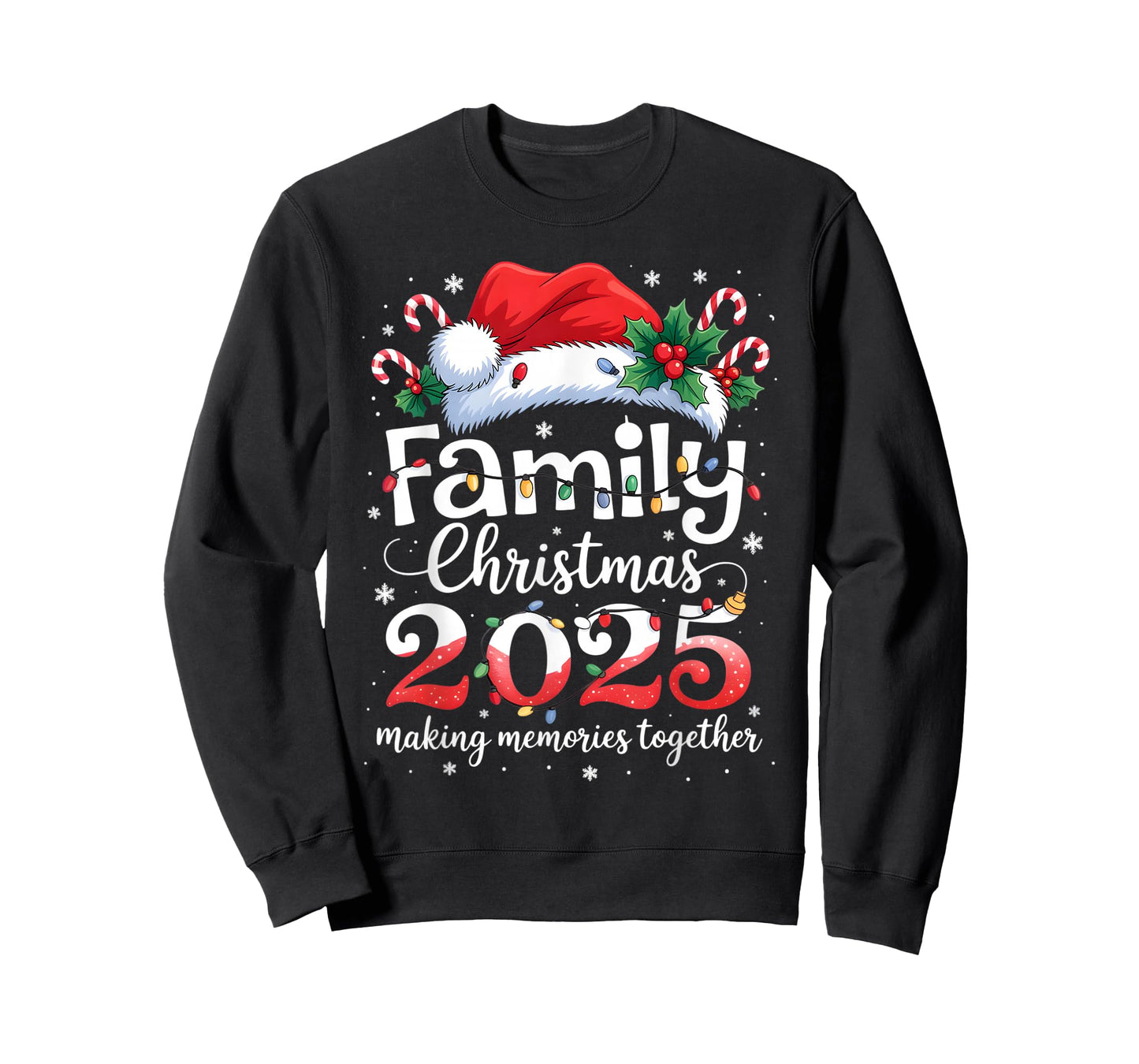 Family Christmas 2025 Matching Squad Santa Elf Funny Xmas T-Shirt