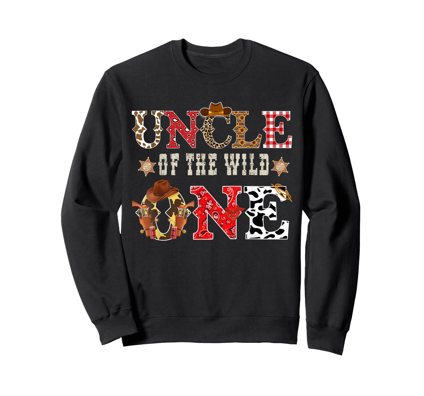 Uncle of The Wild One Cowboy Western Rodeo Party Matching T-Shirt