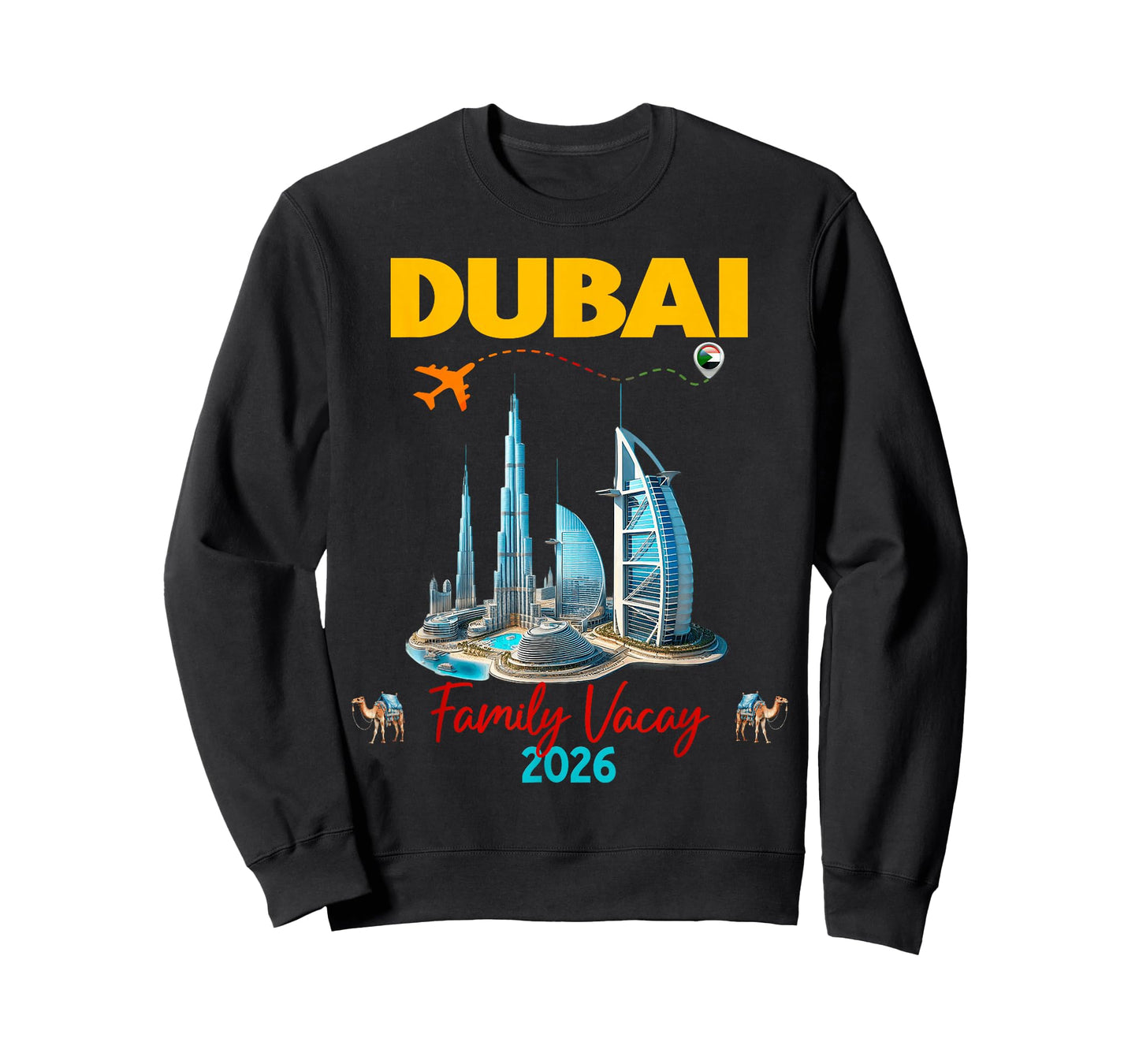Dubai Family Friends Vacation 2026 Birthday Group T-Shirt