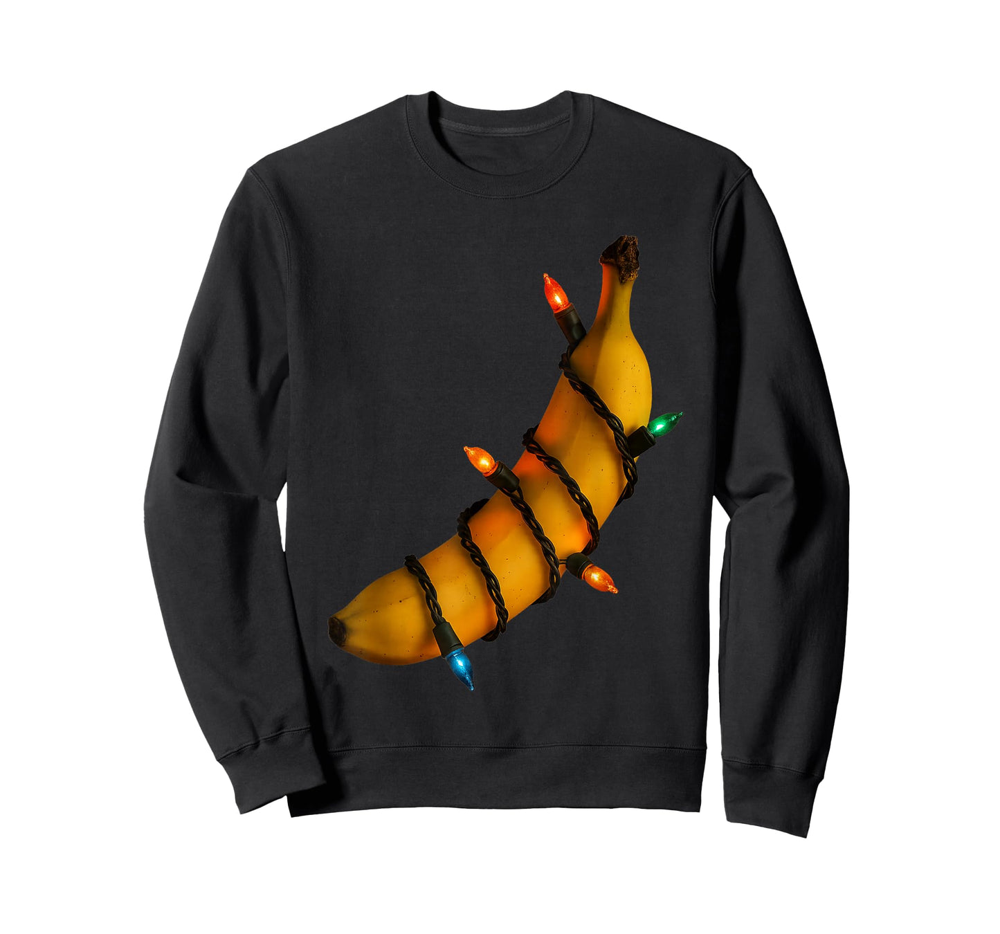 Christmas Banana with Lights Fun Holiday Design Unisex T-Shirt