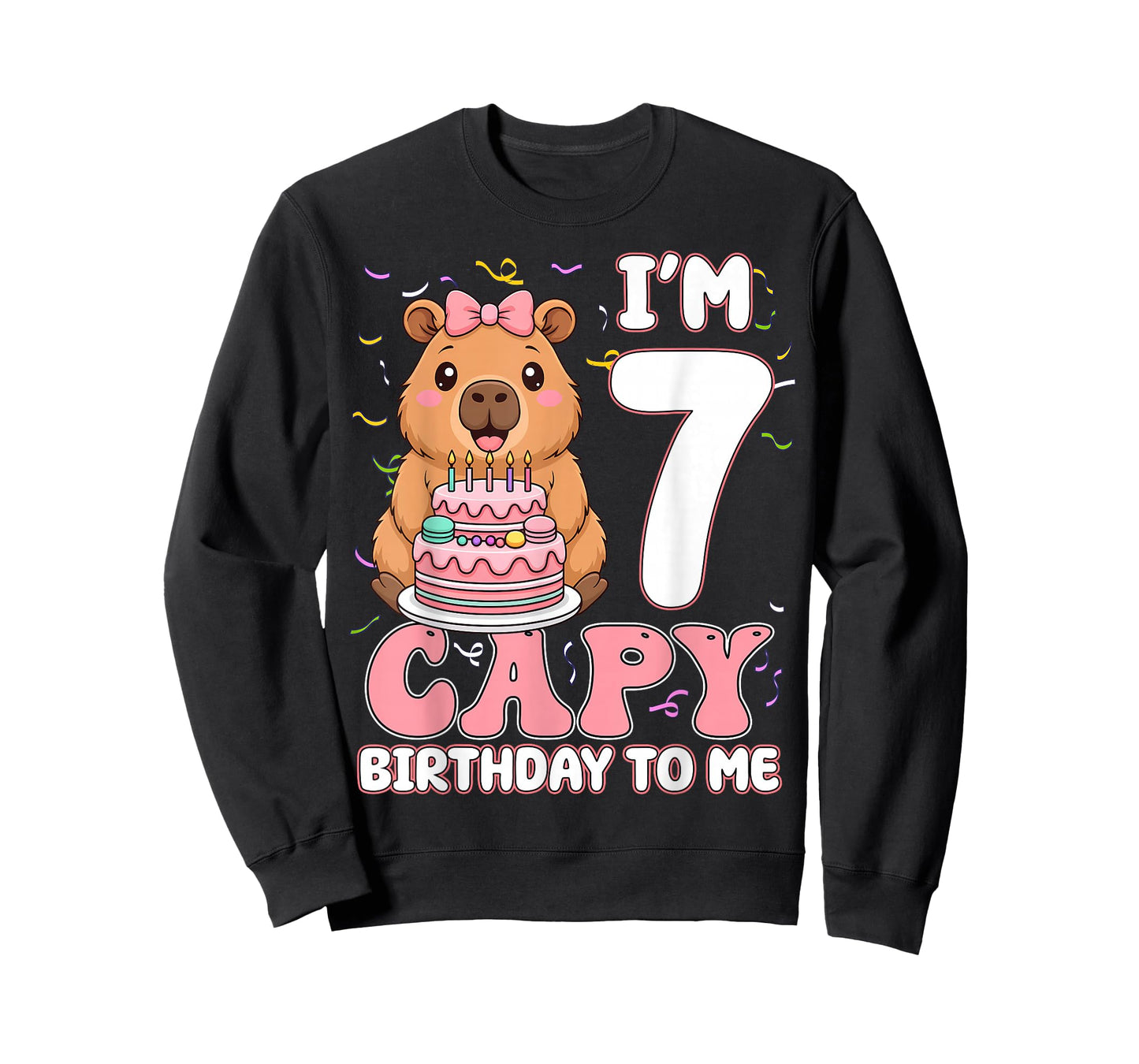 7 Years Old Capy Birthday to Me 7th Birthday Capybara Girl T-Shirt