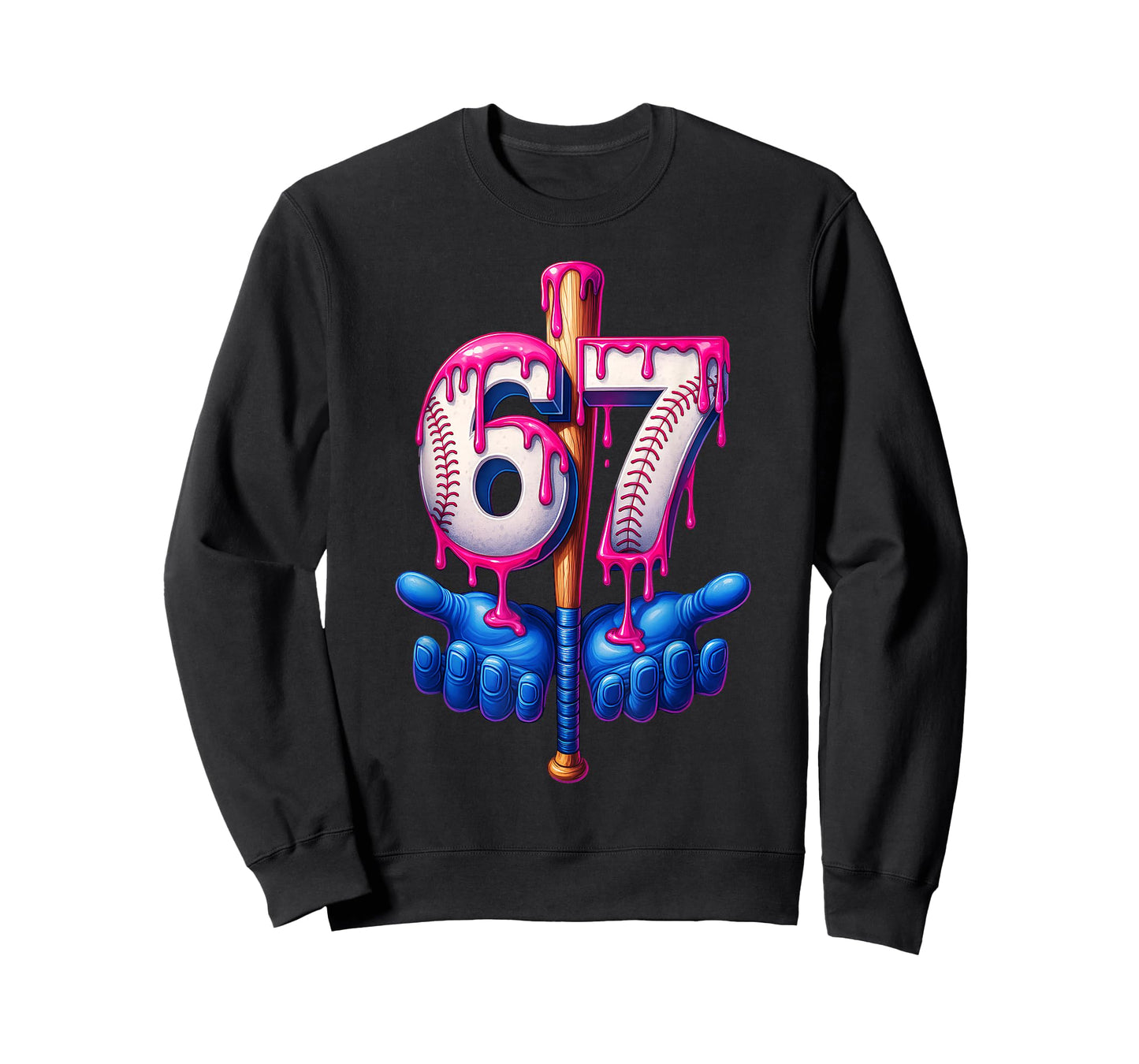 Baseball Drip 6 7 Number 67 Six Seven Meme Mens Boys Kids T-Shirt