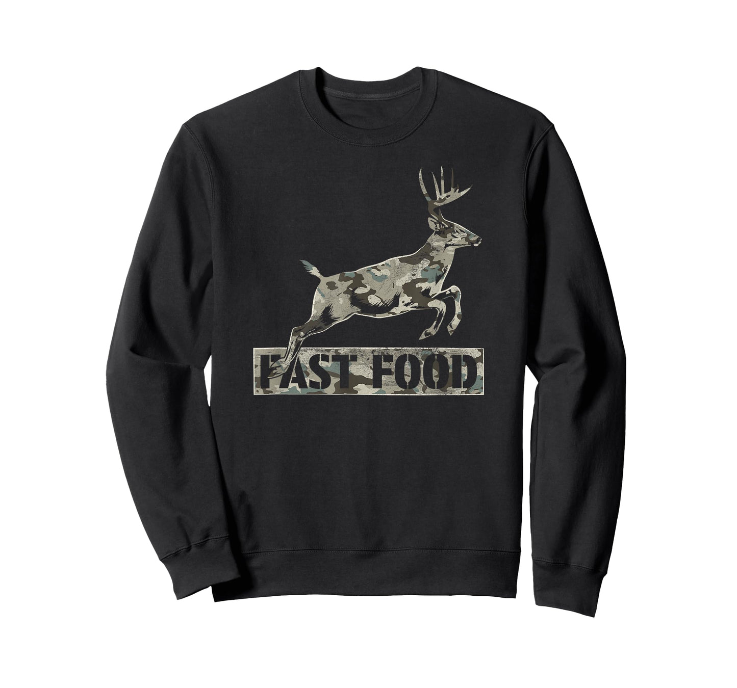 Deer Hunting Funny Fast Food Distressed T-Shirt