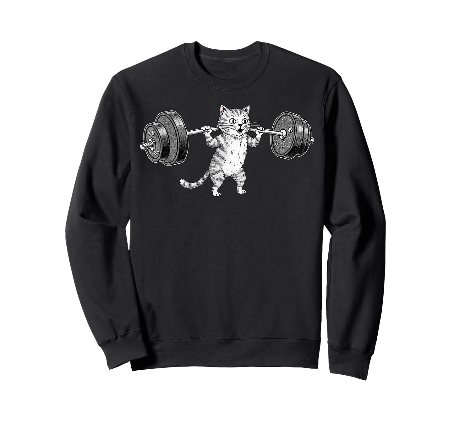 Gym Cat Lifting Weights Deadlift Weightlifting Cat Lovers T-Shirt