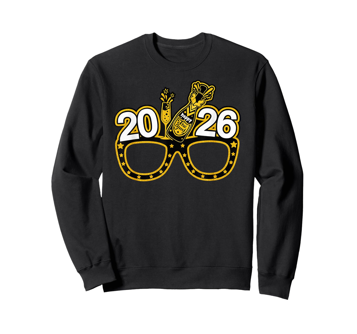 2026 Eyeglasses for New Year’s Eve Party Funny Party Glasses T-Shirt