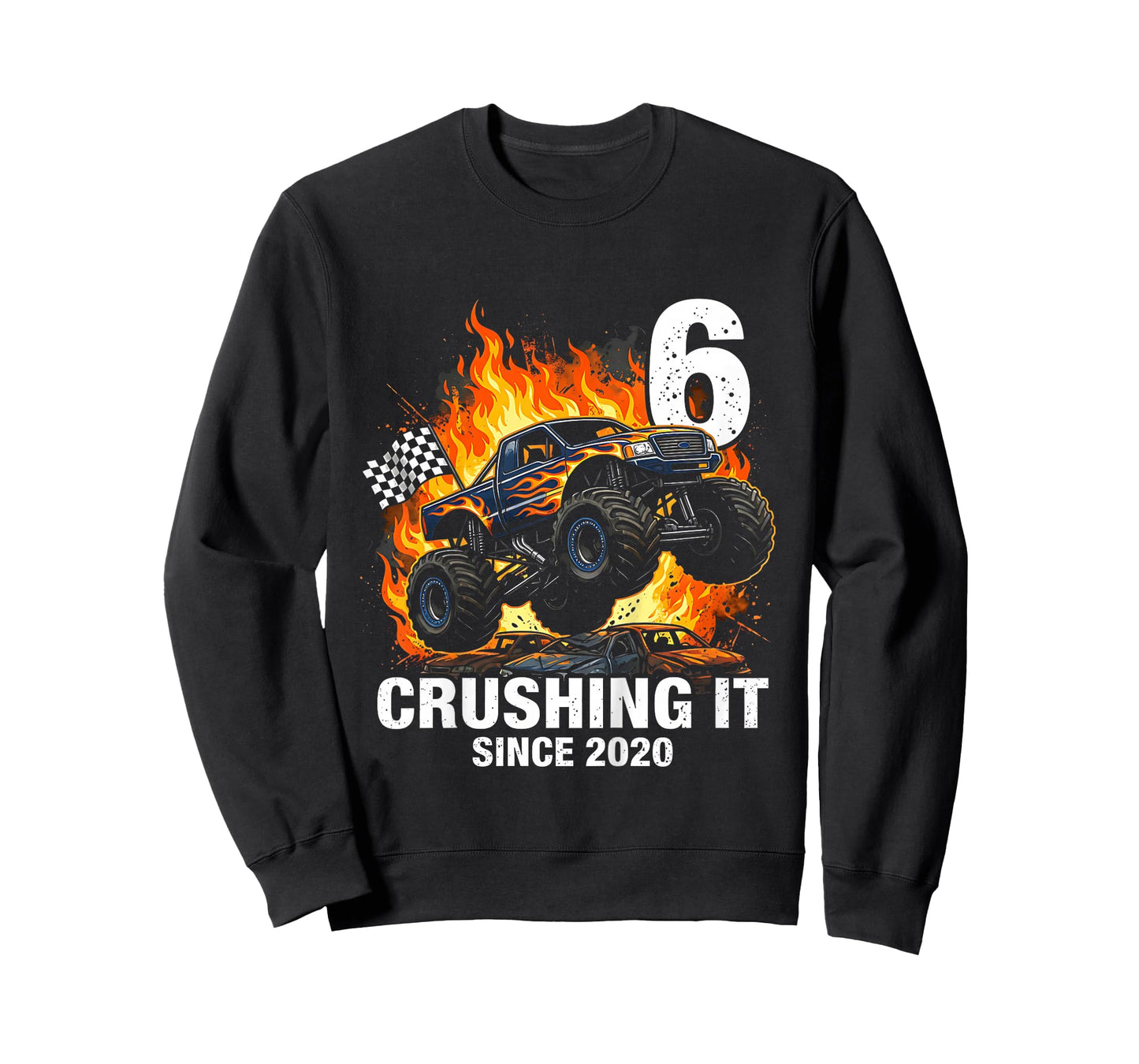 Kids 6th Birthday Truck Turning 6 Years Old Boy Born in 2020 T-Shirt