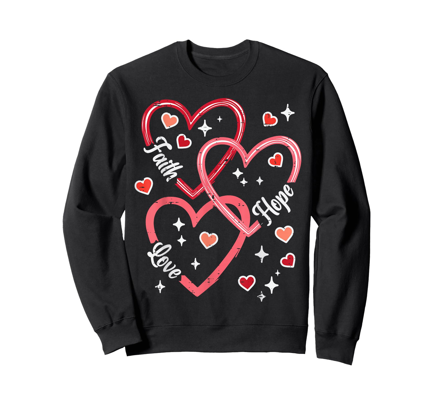 Valentines Day Faith Love Religious Christian Women Men Kids T-Shirt
