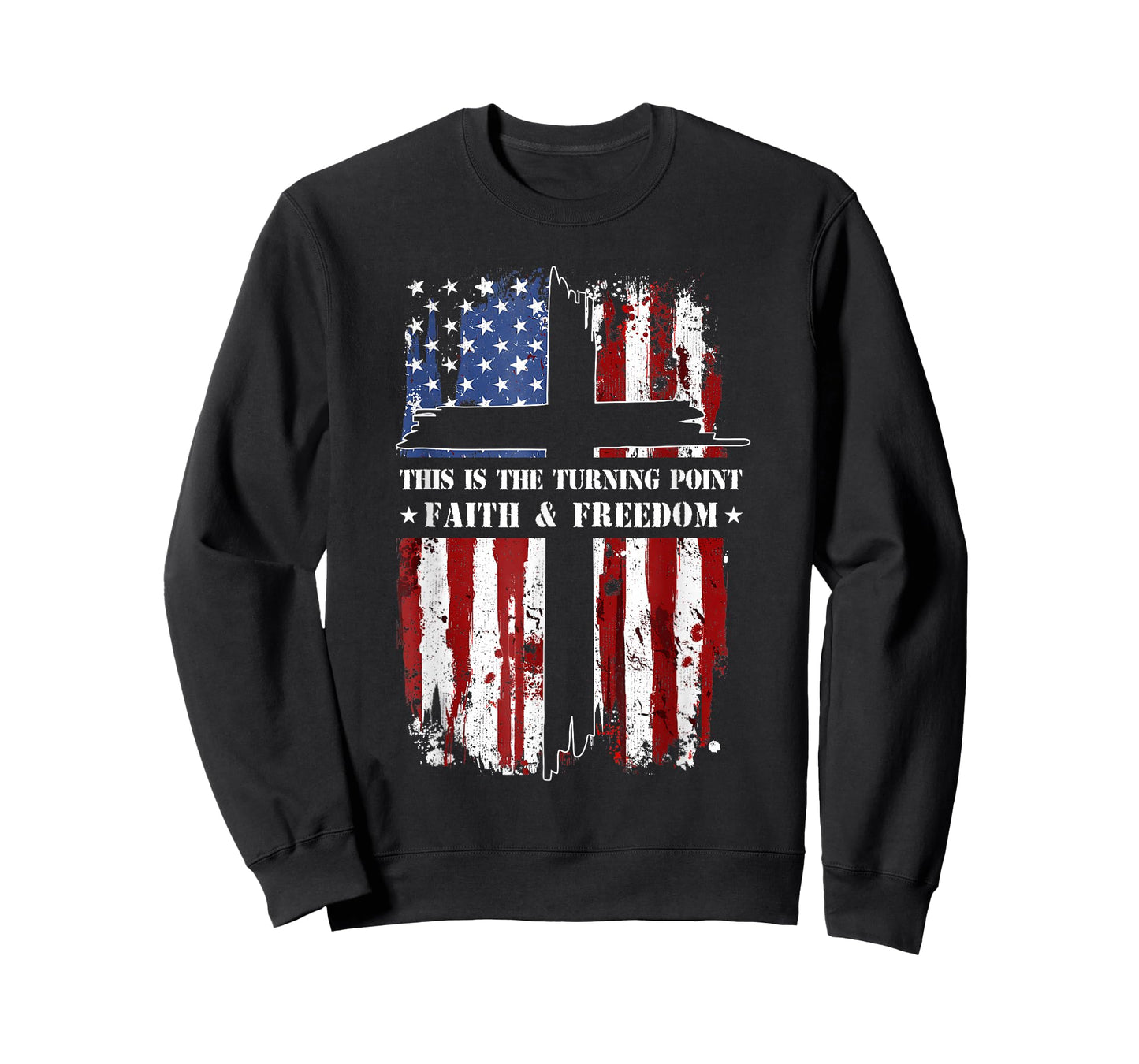This is The Turning Point Patriotic Christian Faith USA Flag T-Shirt