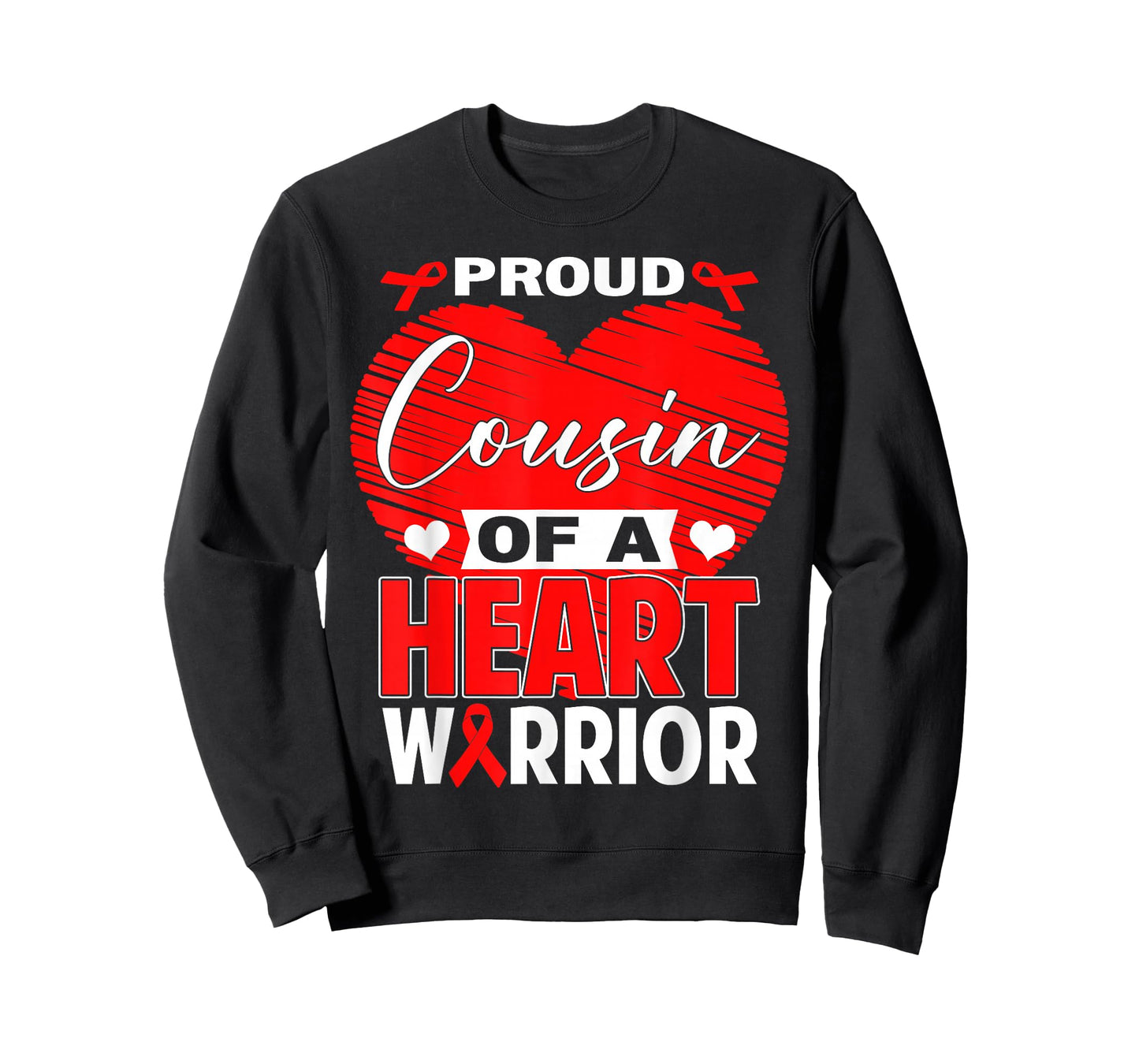 Proud Cousin of Heart Warrior Heart Disease Awareness T-Shirt