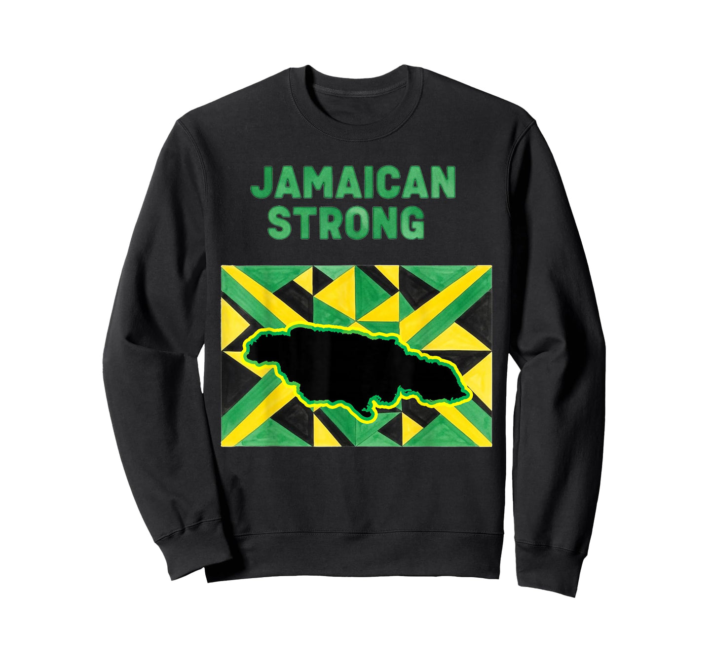 Jamaica Strong Shirt Watercolor Pride Design Image T-Shirt