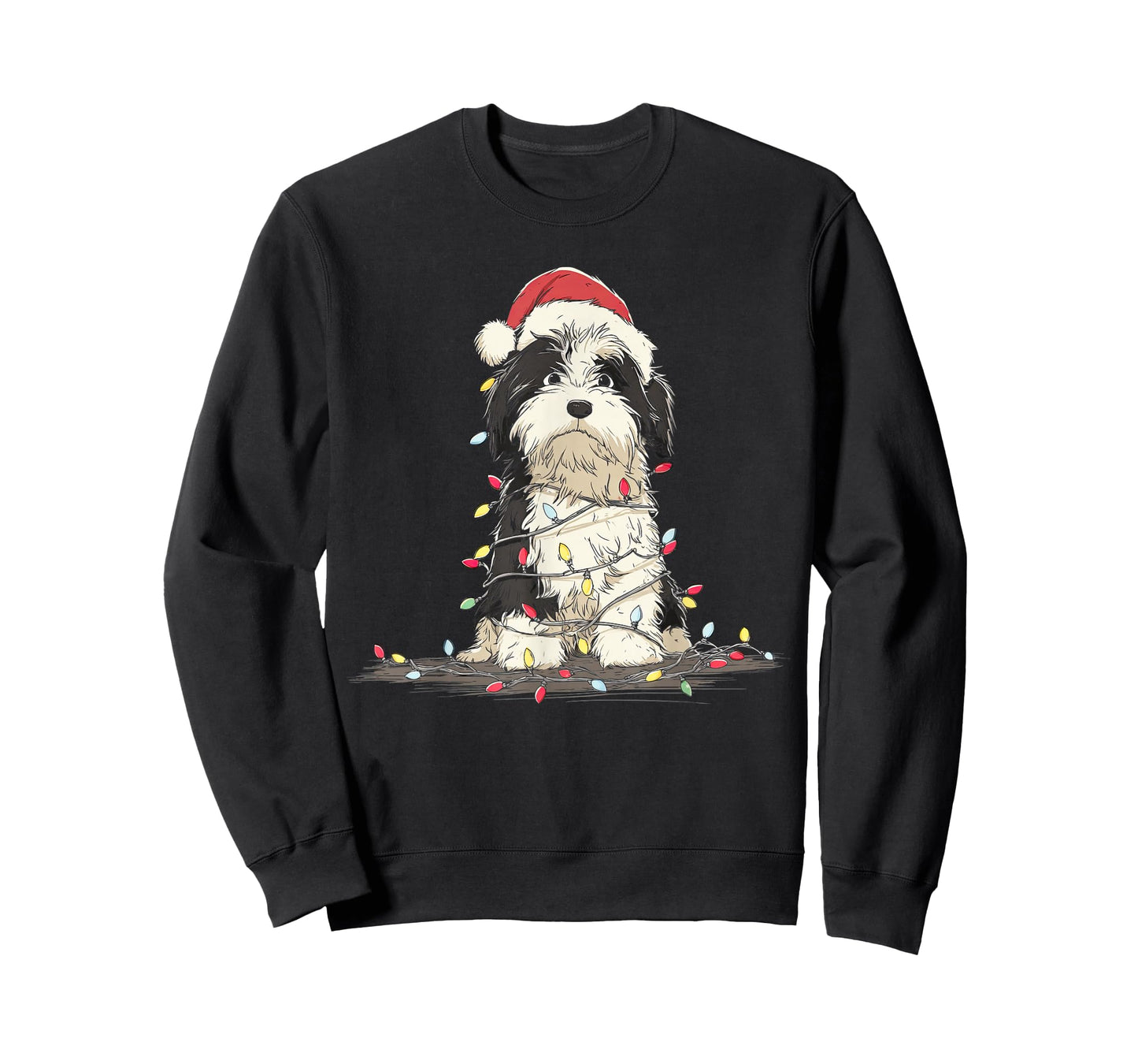 Funny Havanese Christmas Graphics Dog Lights Lover T-Shirt