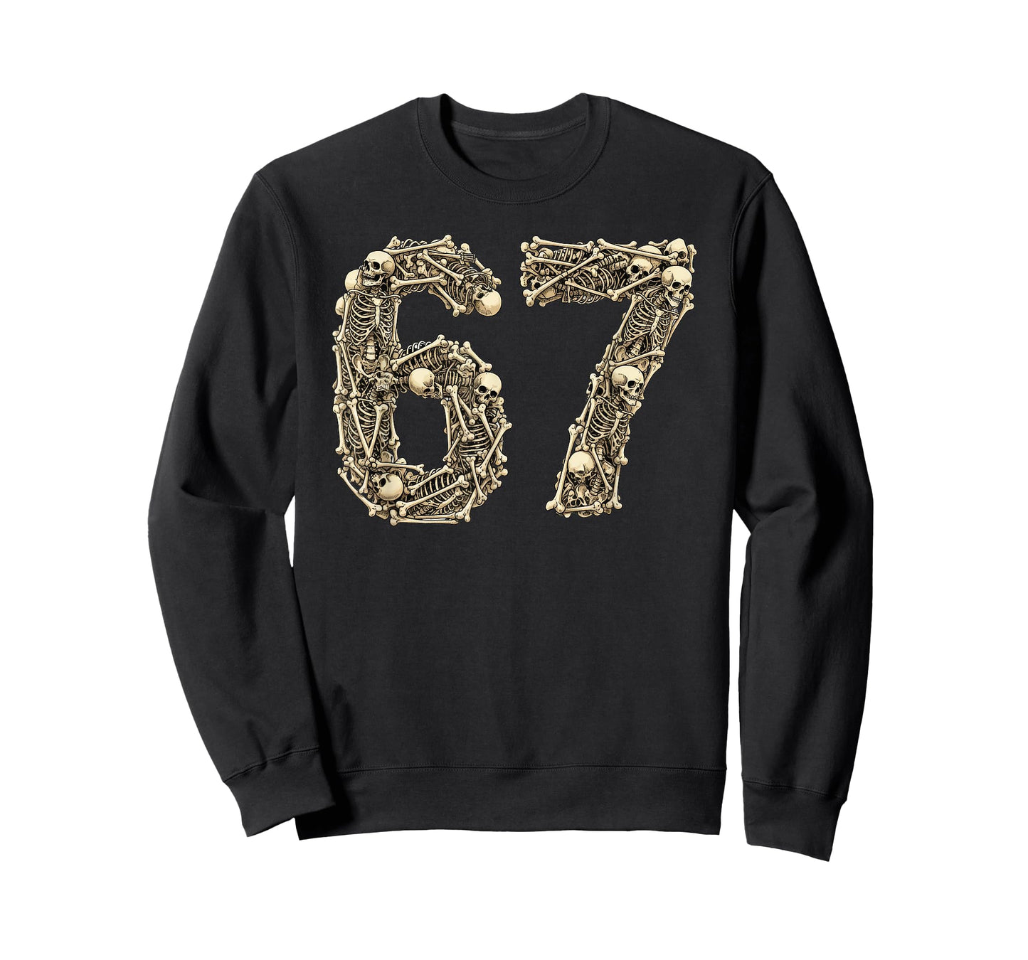 Funny Skeletons 6 7 Meme Six Seven Love Halloween T-Shirt