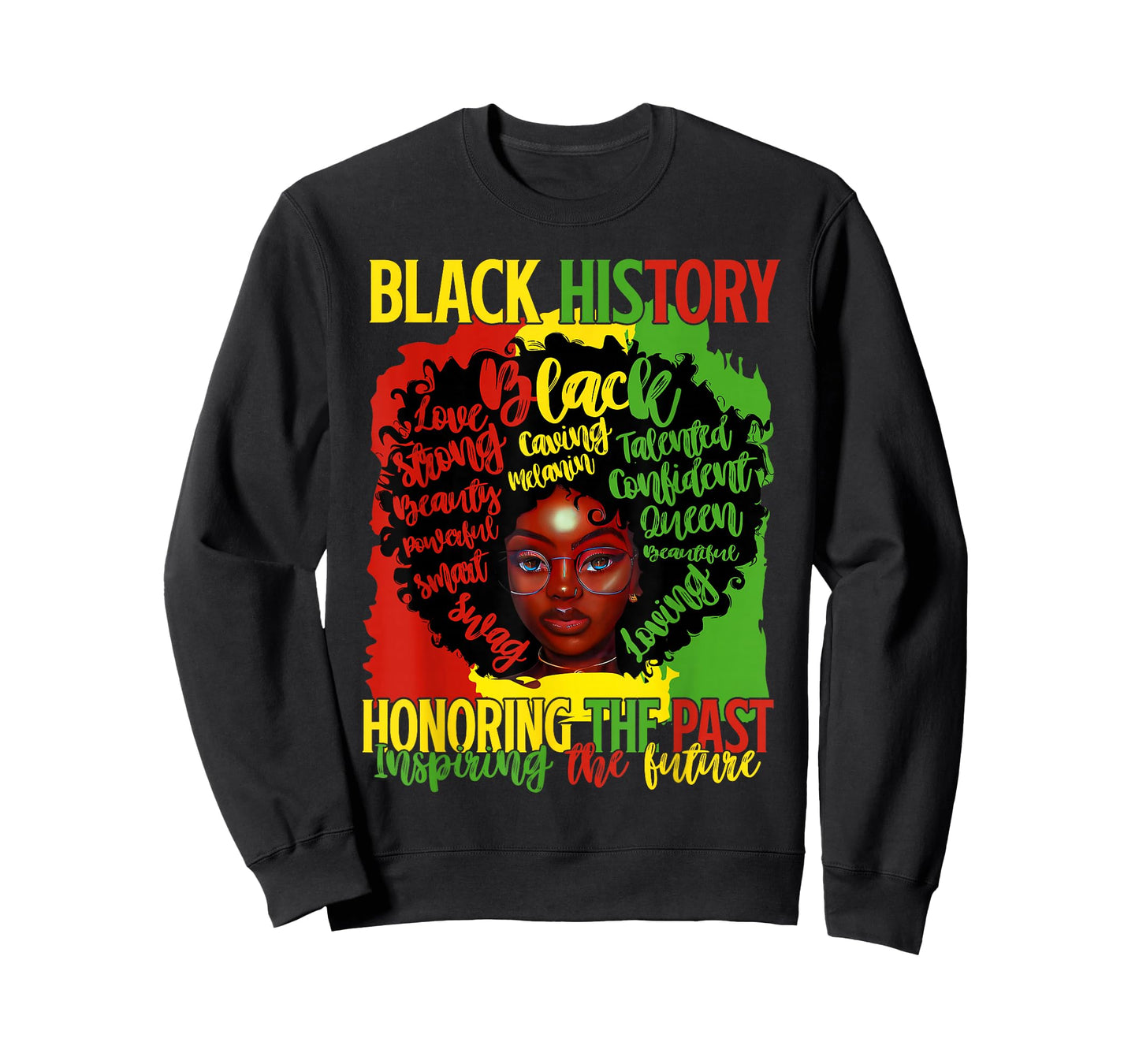 Black History Honoring Past Inspiring Future Black Woman T-Shirt
