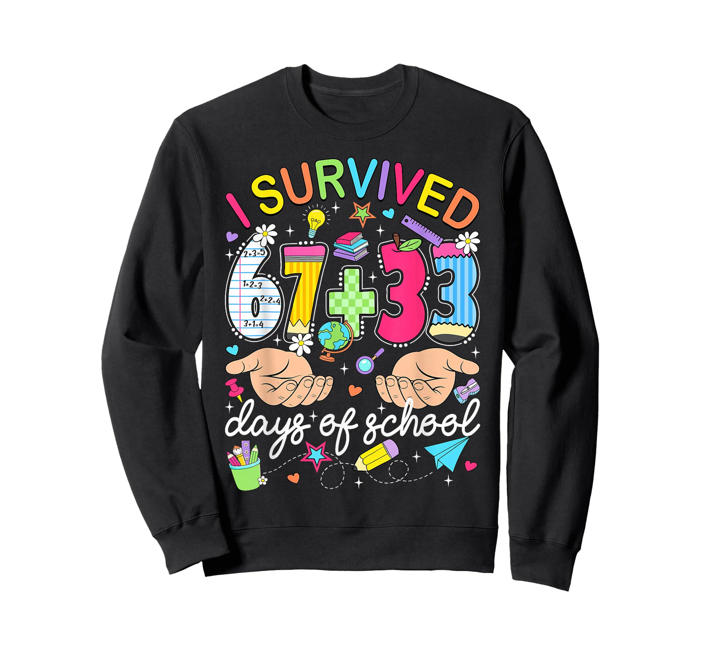 I Survived 67 33 Days of School 100th Day Teacher Student T-Shirt