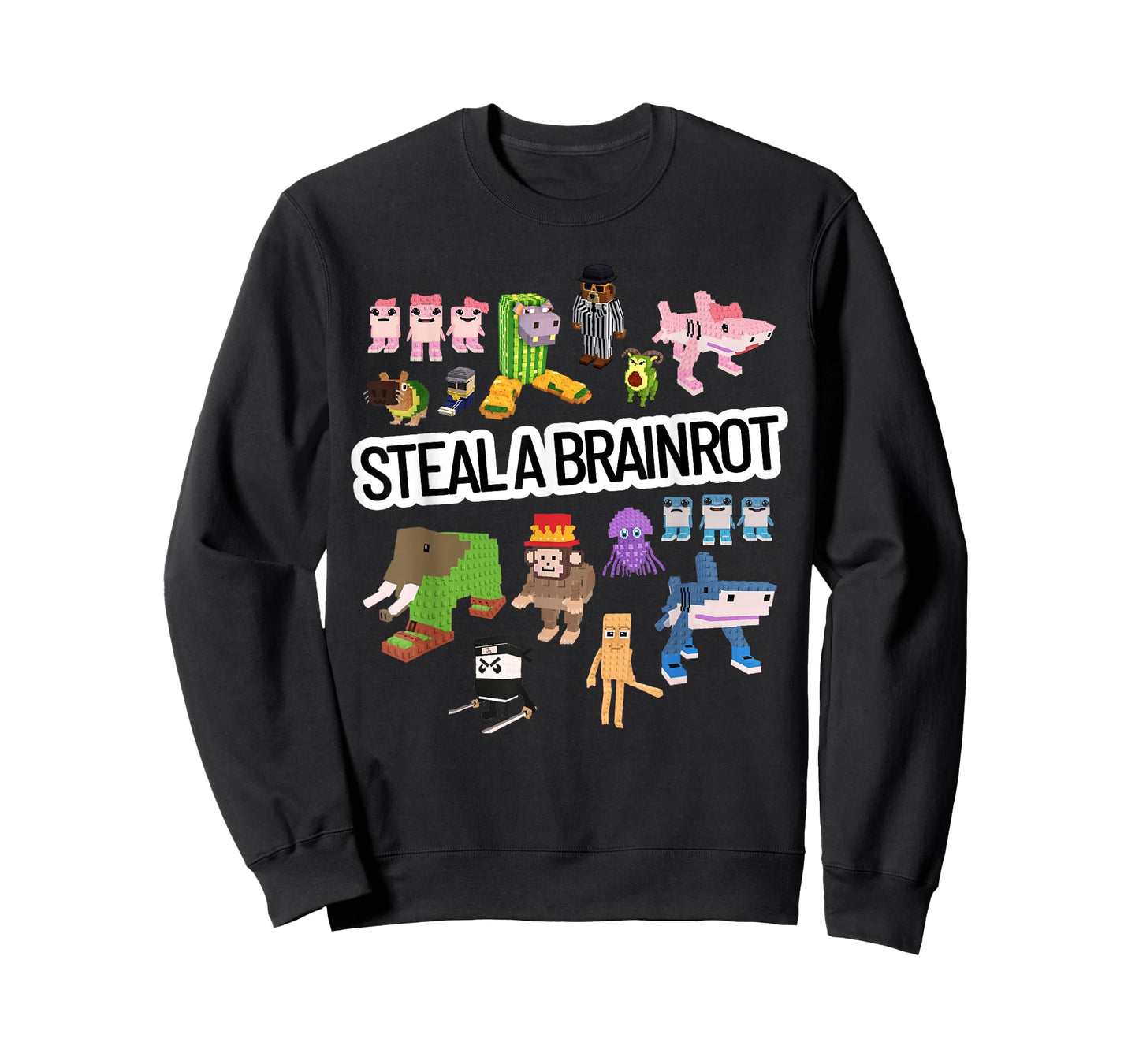 Funny Steal a Brain Rot Funny Gamer Design T-Shirt
