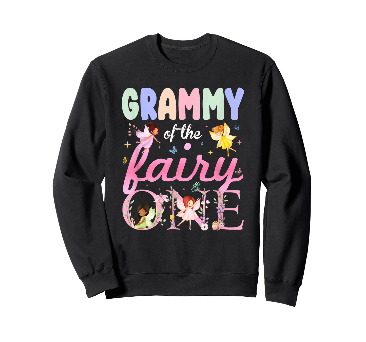 Grammy of The Fairy One 1St Birthday Girl Family Matching T-Shirt