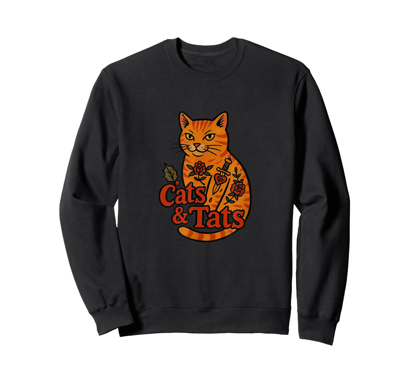 Cats & Tats Kitty Cat Tattoo Lovers Design Cat Lover T-Shirt