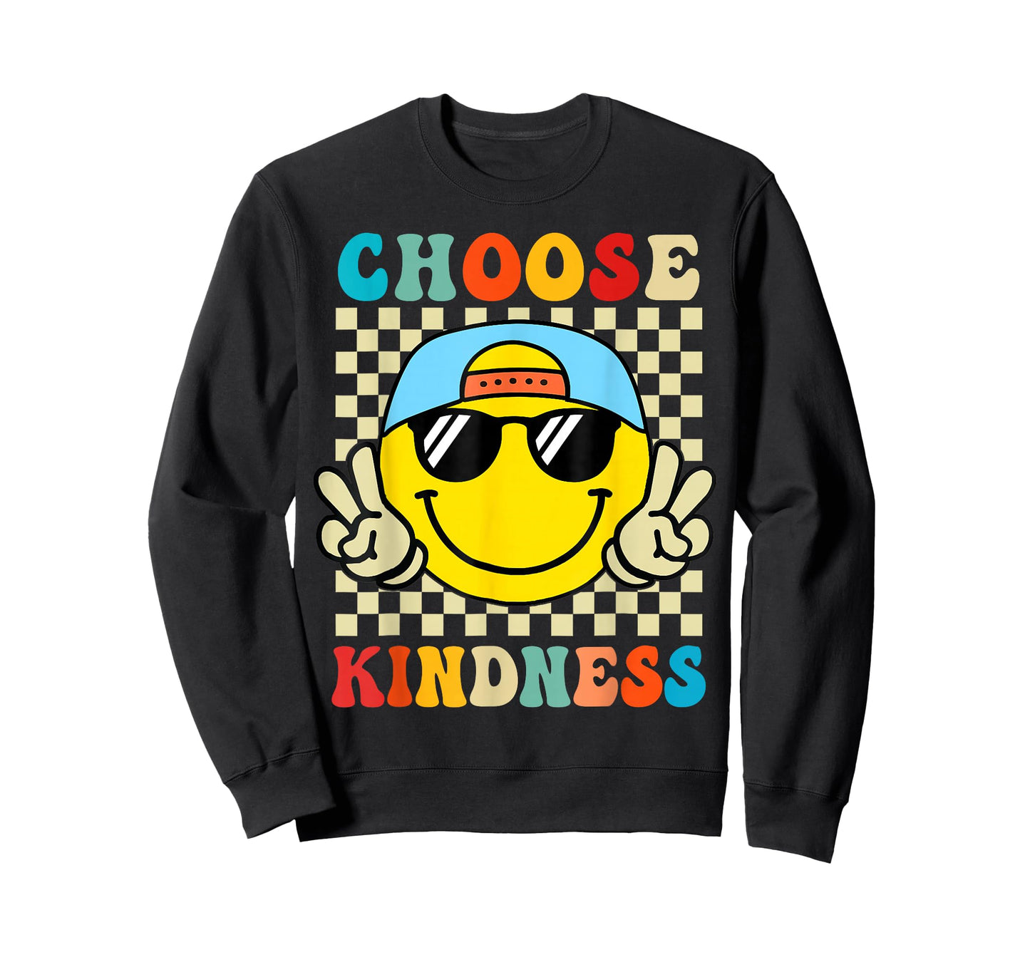 Men Women Kids Choose Kindness Groovy Be Kind Inspirational T-Shirt