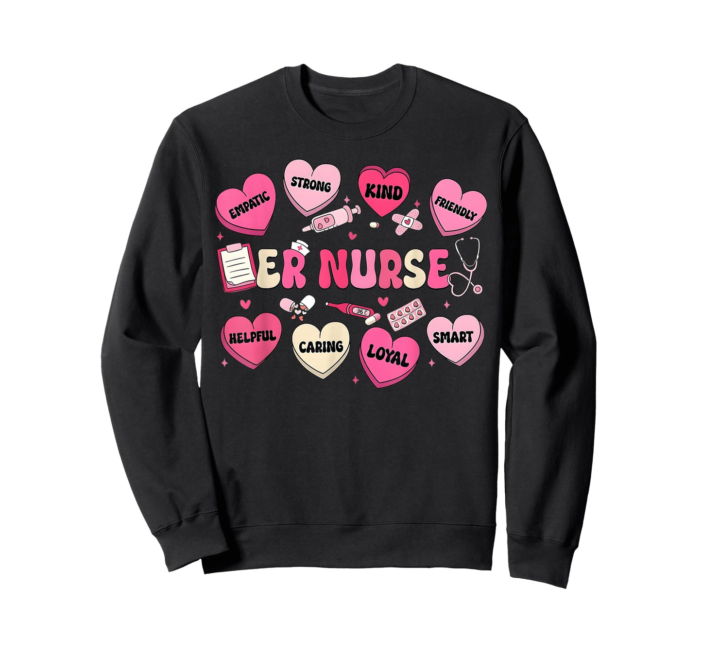 Valentine ER Nurse Hearts Coquette Pink Women T-Shirt
