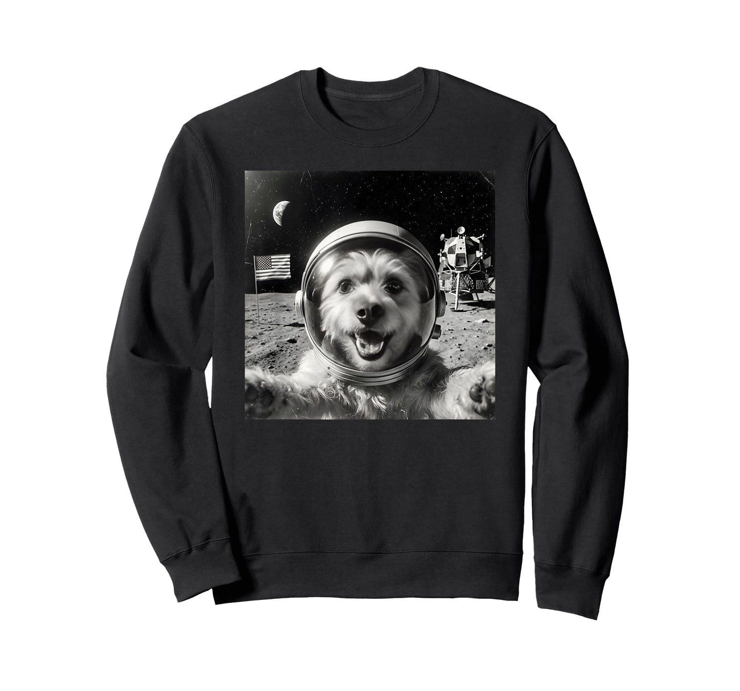 Funny Dog Moon Astronaut - Space Lover Gift T-Shirt
