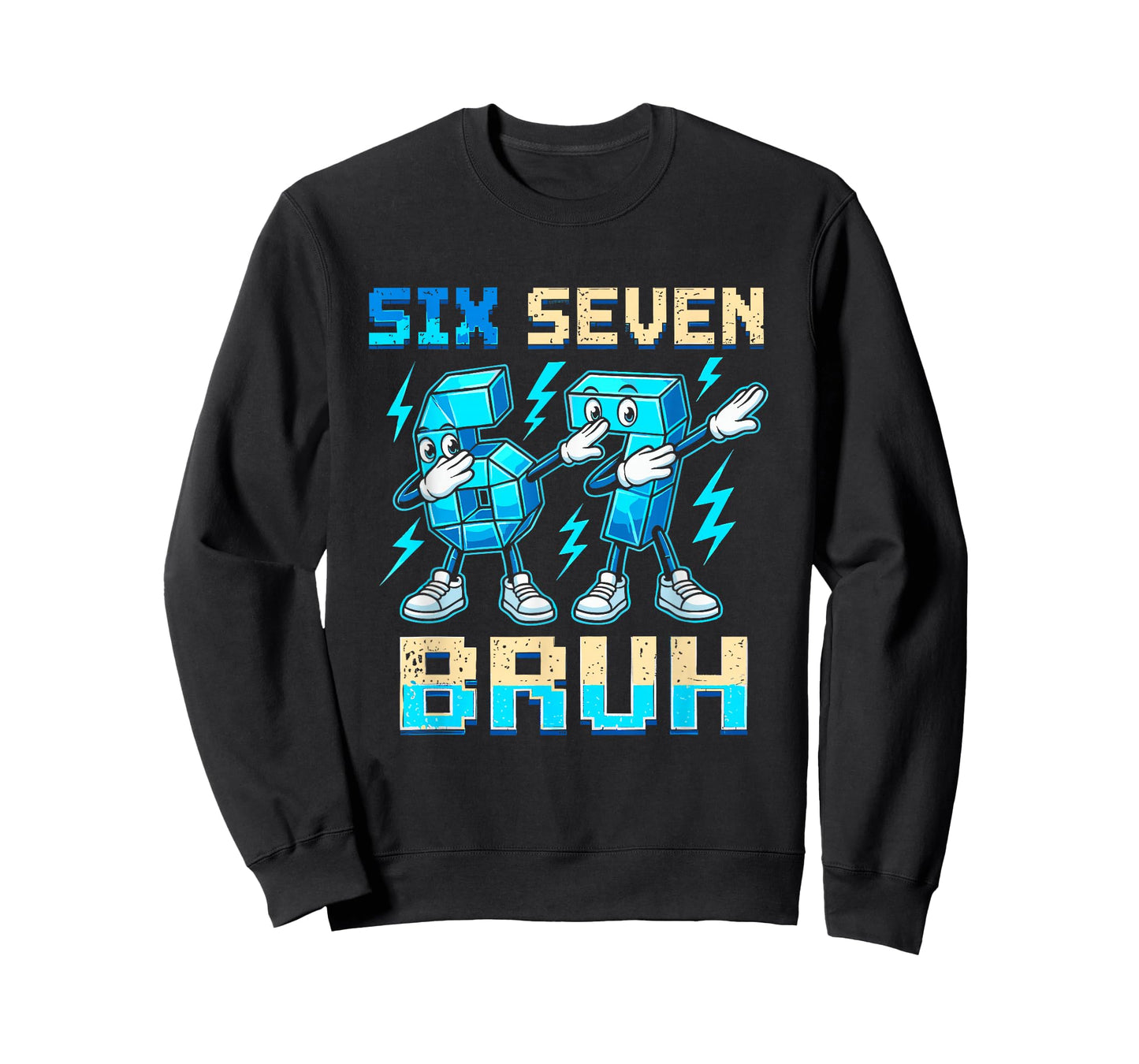 Six Seven Dabbing Cool Meme Bruh 67 Funny Dab Number T-Shirt