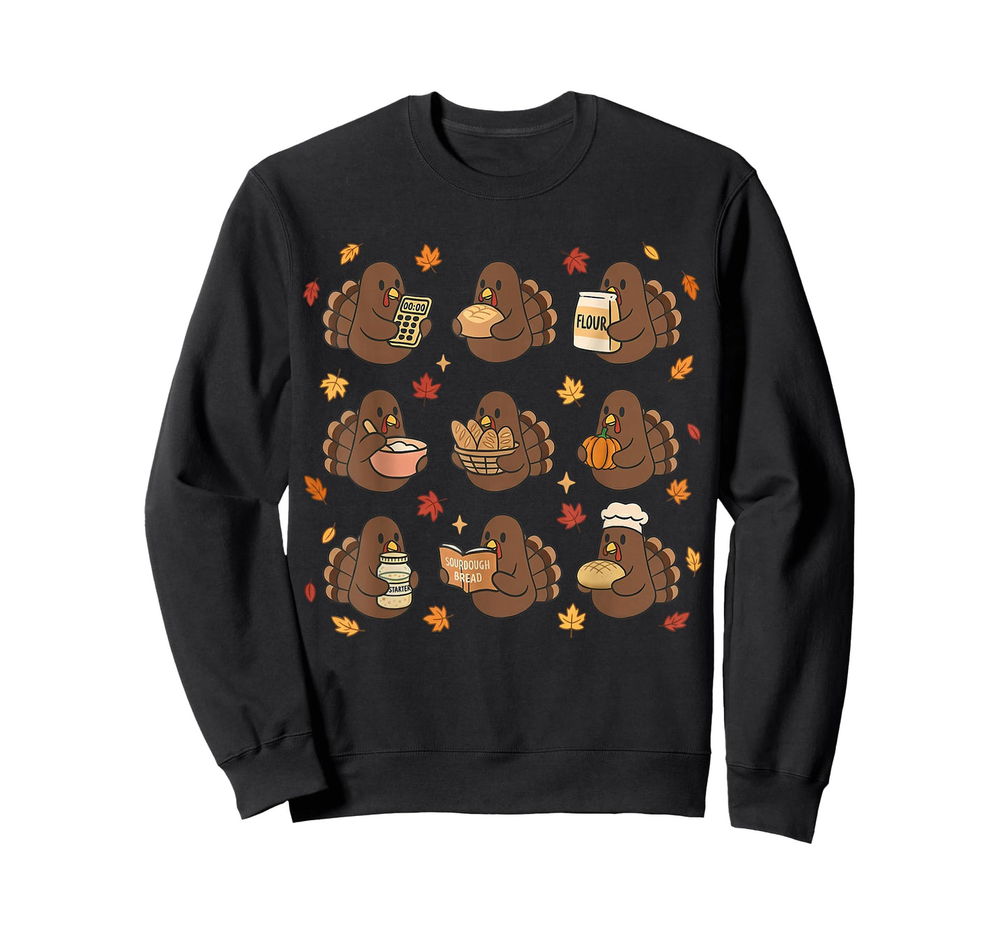 Funny Thanksgiving Turkey Baking Cute Sourdough Bread T-Shirt