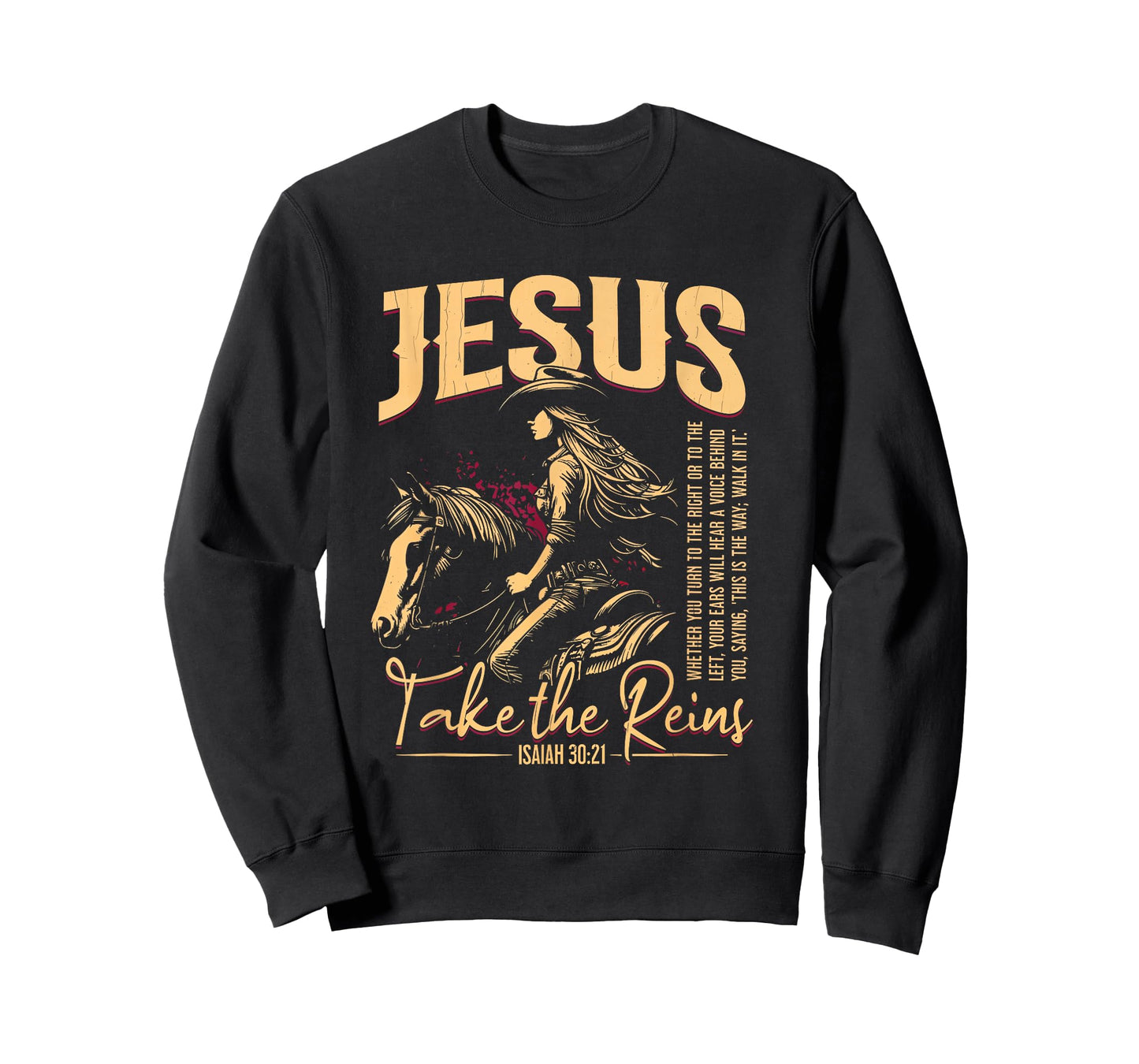 Jesus Take The Reins Scripture Art T-Shirt