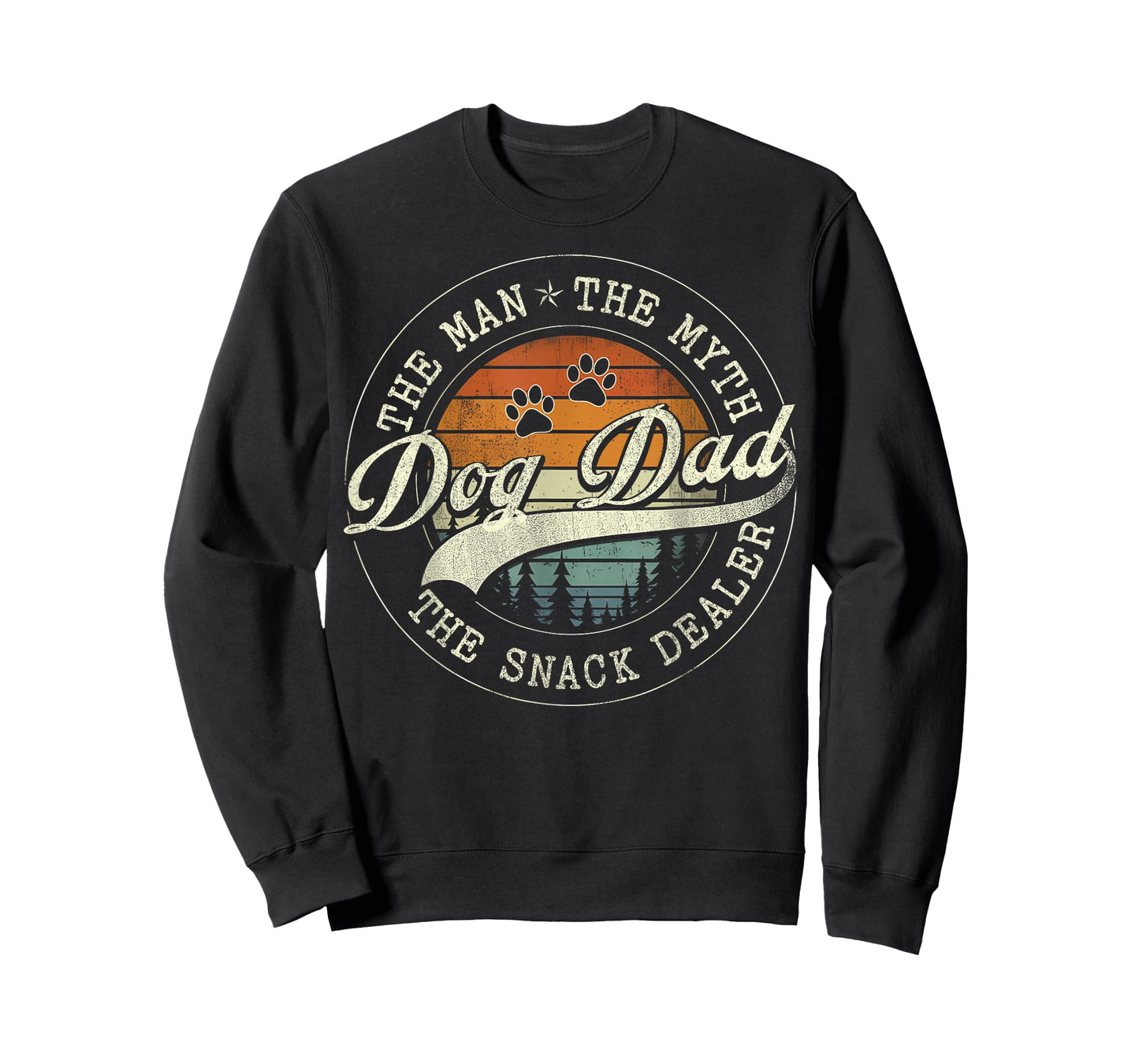 Dog Fathers Day Dog Dad The Man The Myth The Snack Dealer T-Shirt