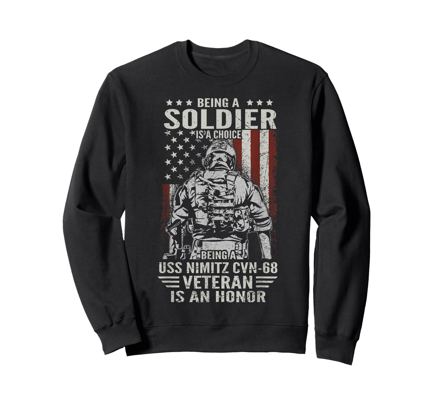 Being USS Nimitz CVN-58 Veteran is an Honor Flag USA T-Shirt