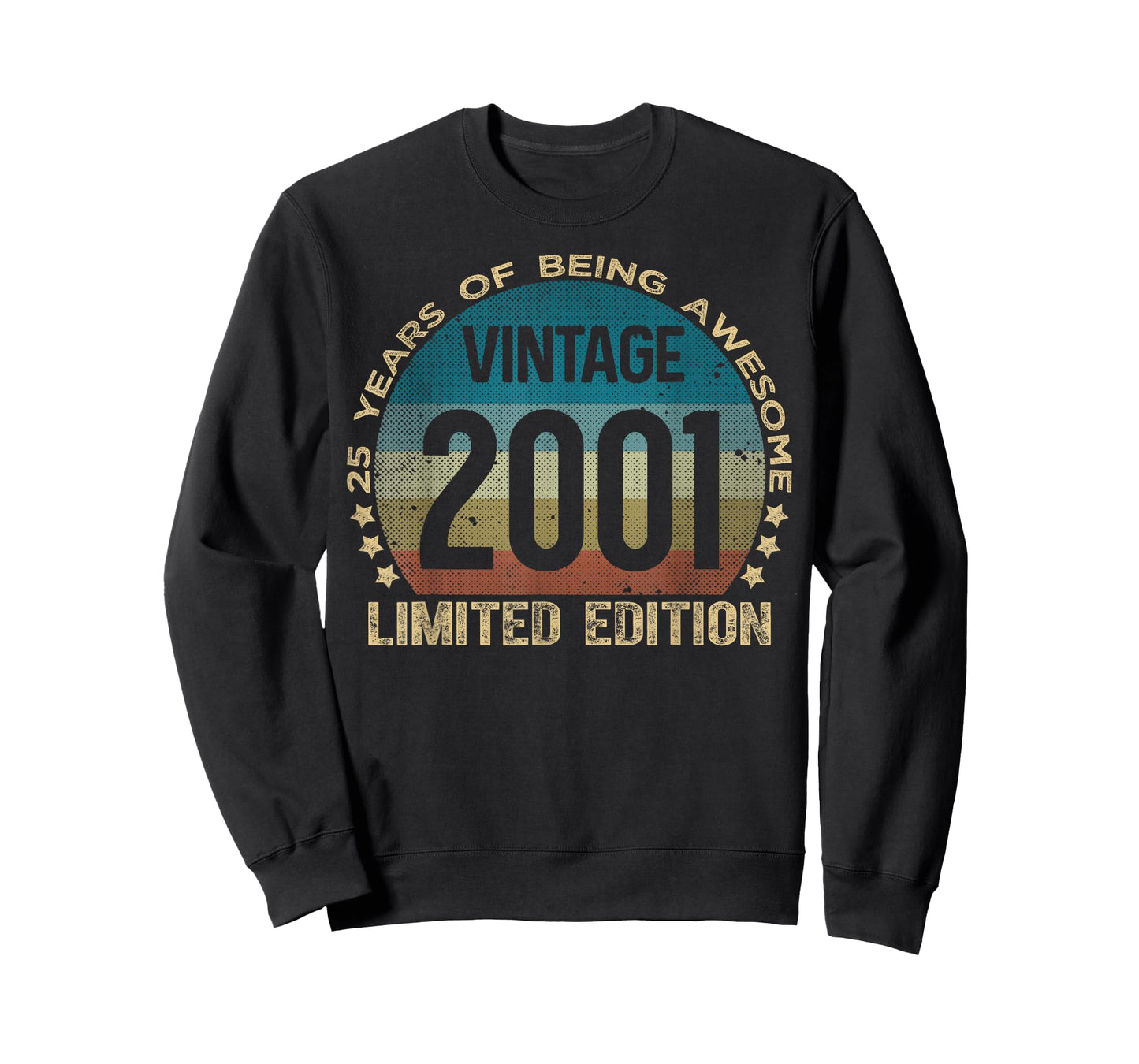 25 Year Old Gifts Vintage 2001 Limited Edition 25th Birthday T-Shirt