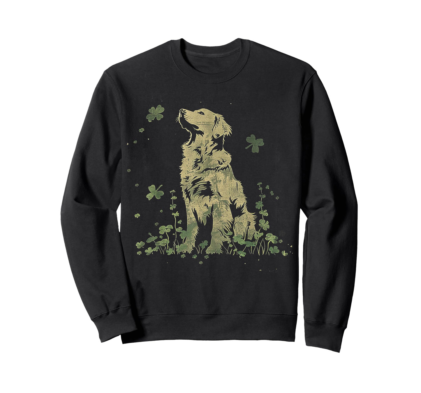 Golden Retriever Dog Saint Paddys Shamrock St. Patrick's Day T-Shirt