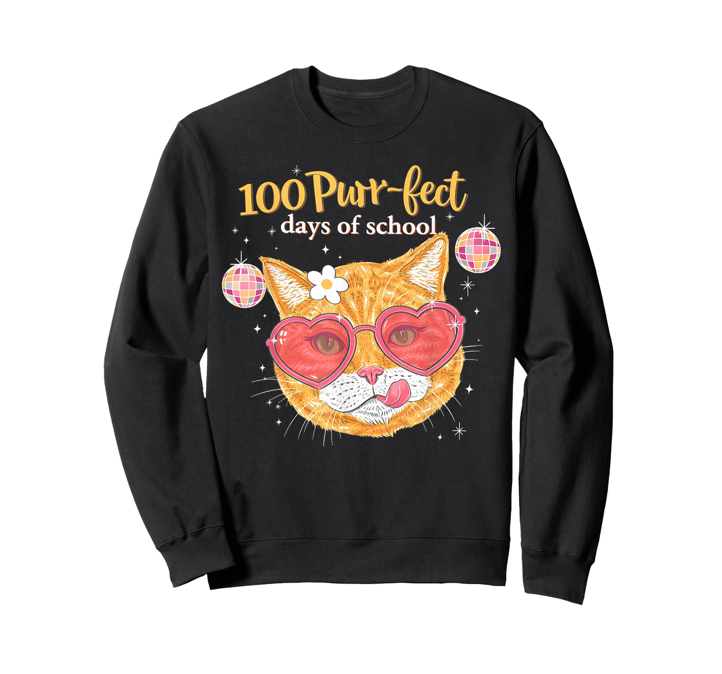 100 Purr-FECT Days of School Teacher Kid 100th Day of School T-Shirt
