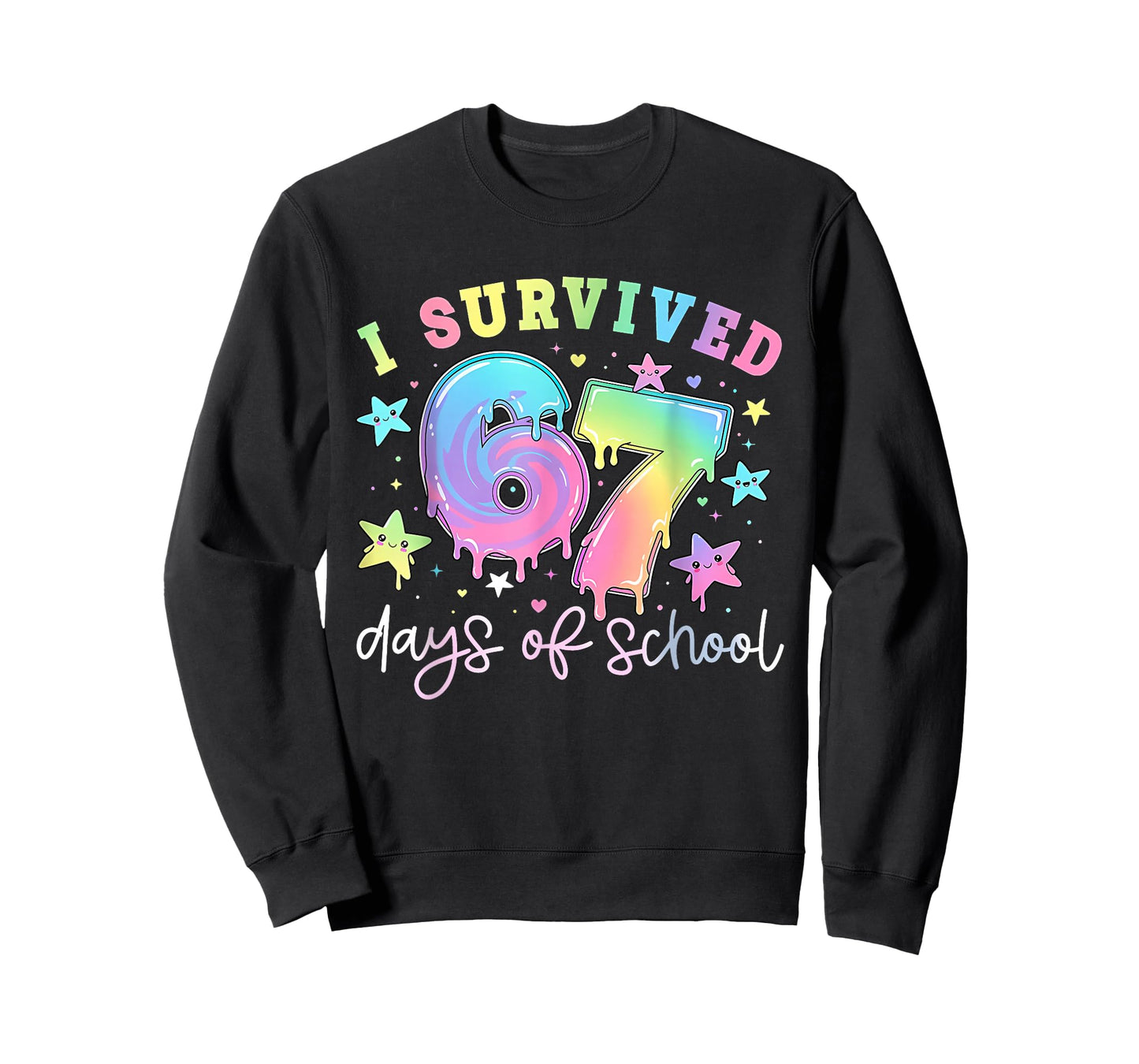 I Survived 67 Days of School Funny 67 Teachers Students Meme T-Shirt