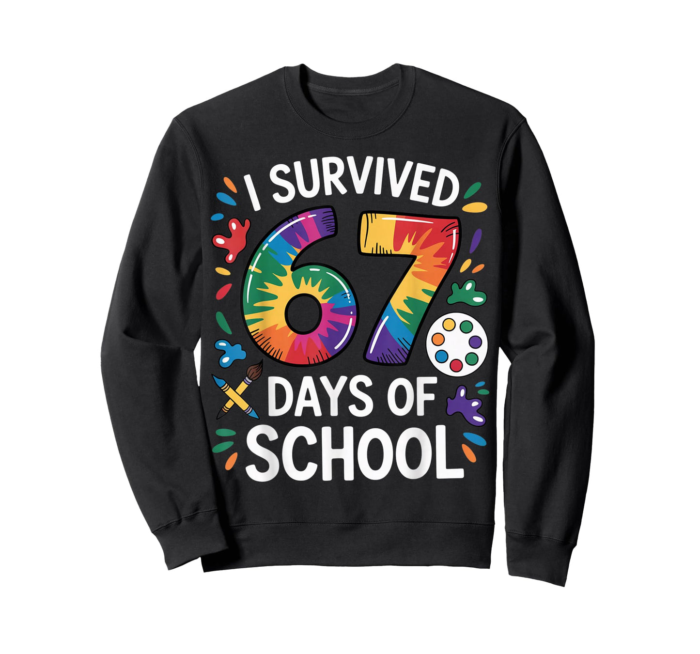 I Survived 67 Days of School Meme Women Teacher Student T-Shirt