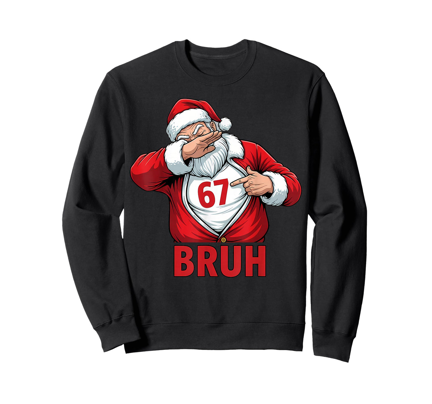 Christmas Santa Dab Dance 67 Bruh Meme Funny Girls Boys Kids T-Shirt