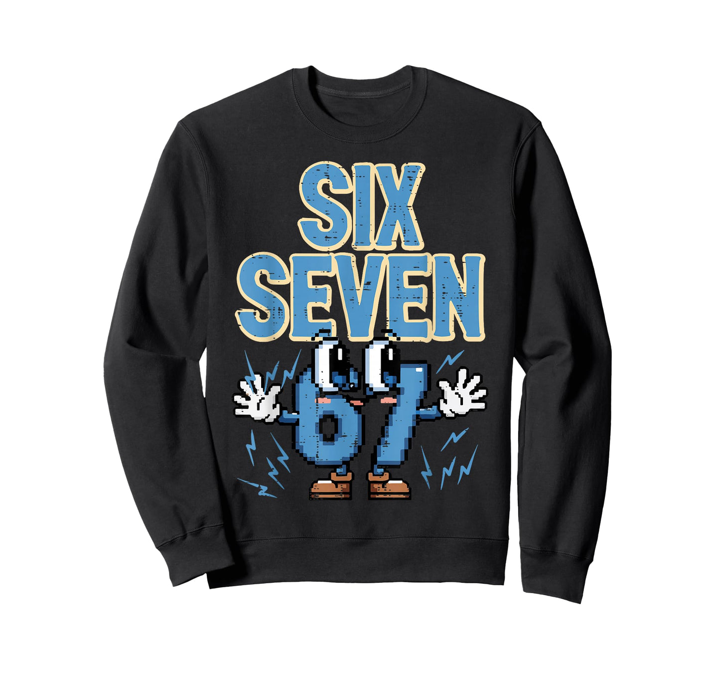 Six Seven 67 Eyes Funny 6 7 Meme Gen Alpha Boys Girls Kids T-Shirt