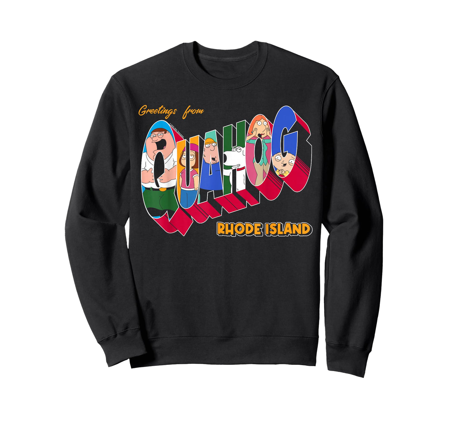 Family Guy Greetings from Quahog Tourist Souvenir Cartoon T-Shirt