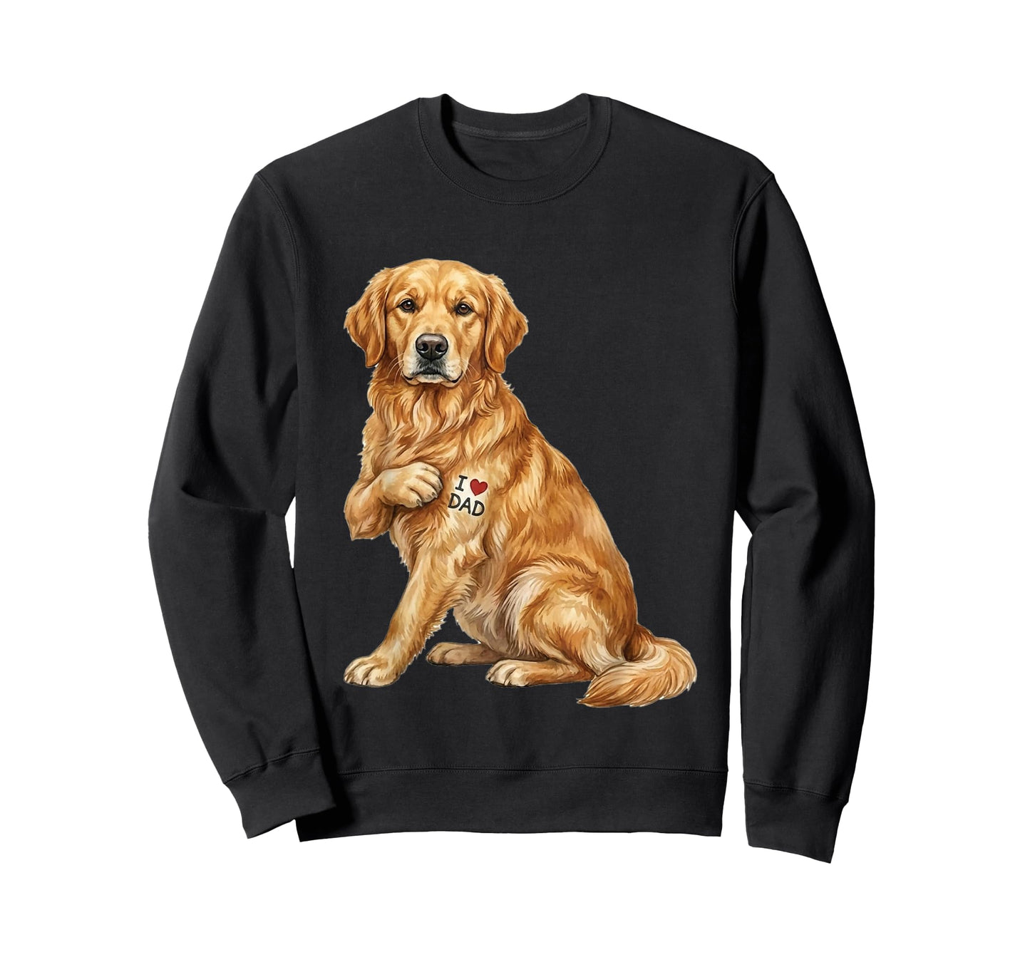 Golden Retriever I Love Dad Dog Dad Father's Day T-Shirt