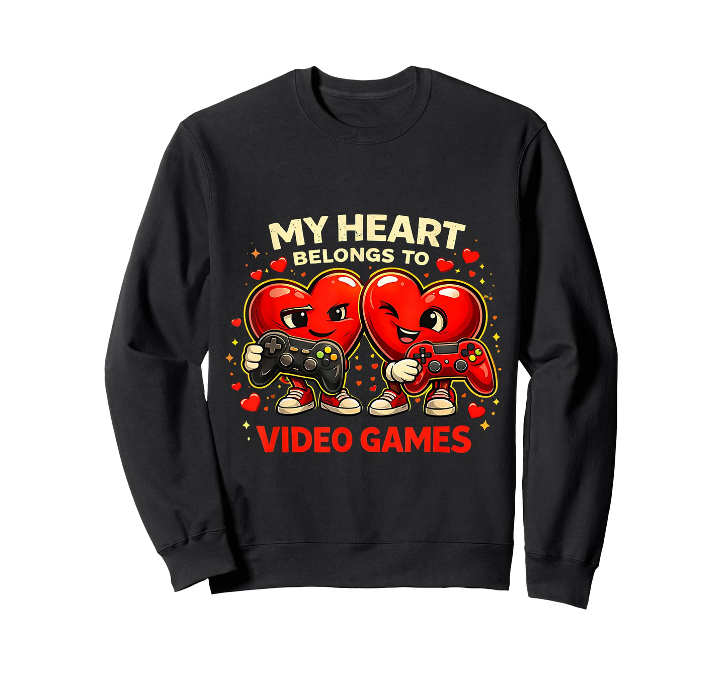 San Valentin Gamer Heart Belongs to Video Games T-Shirt