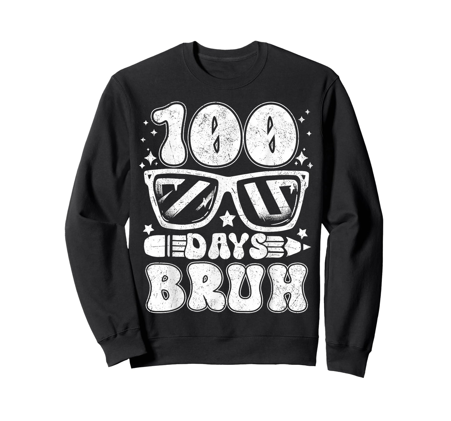 100 Days of School Bruh Sunglasses 100th Day of School Boys T-Shirt
