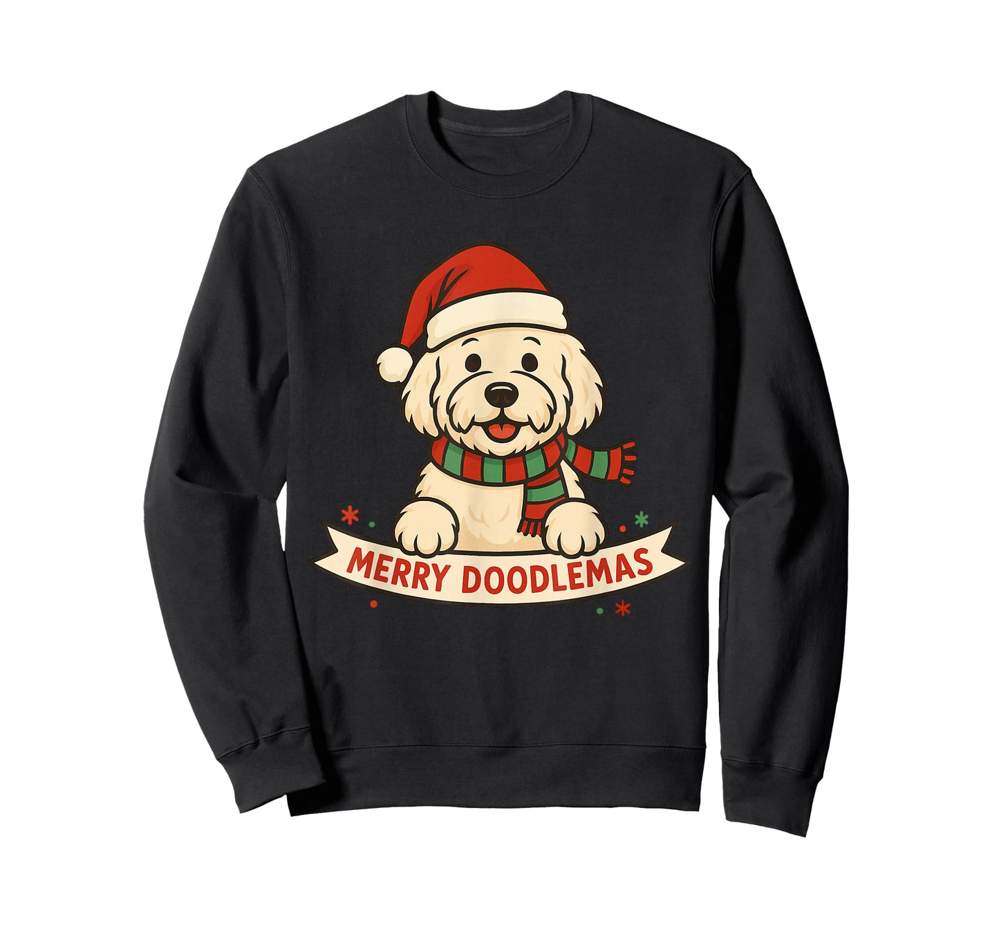 Merry Doodlemas | Goldendoodle Christmas Dog | Doodles Xmas T-Shirt