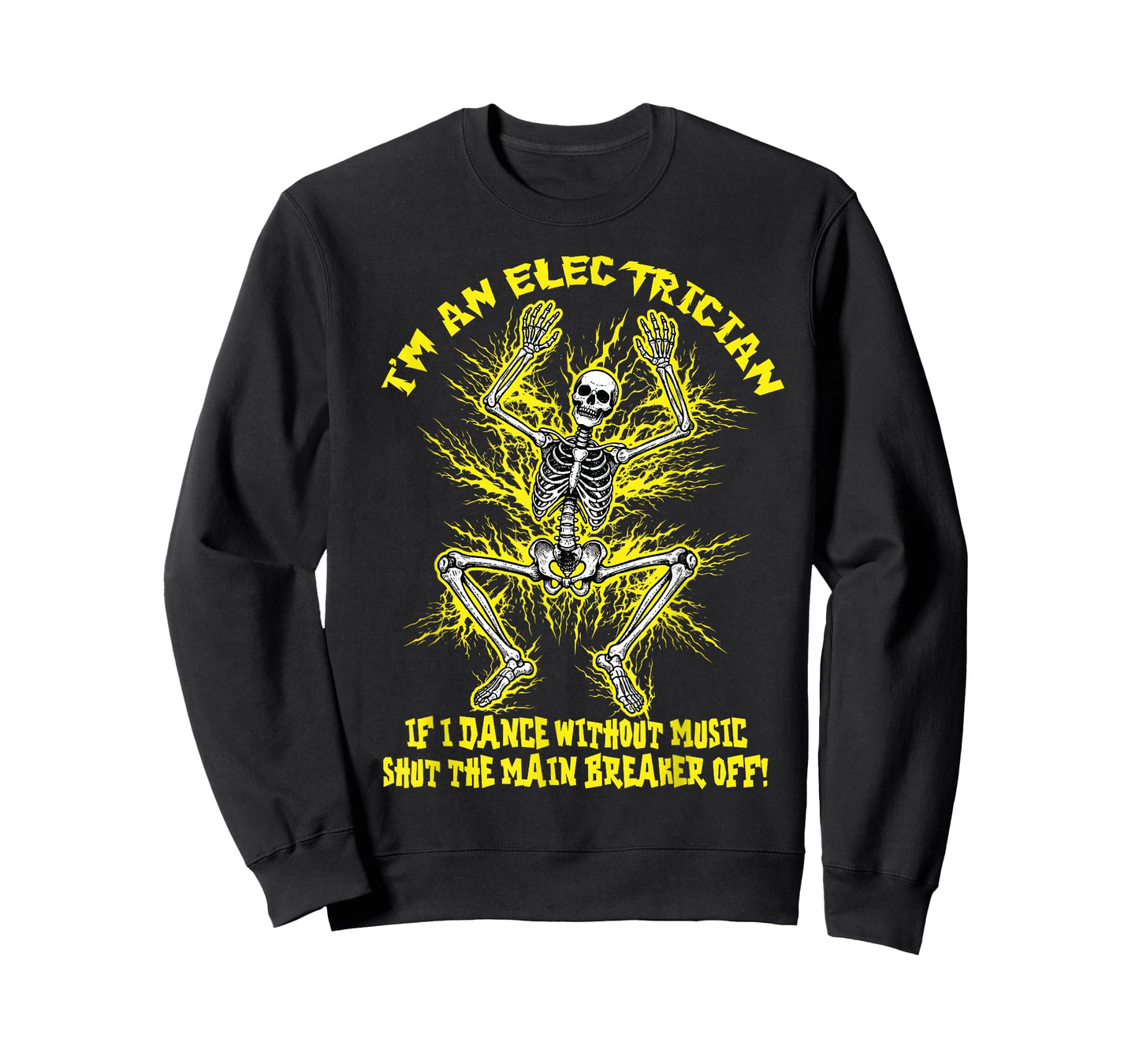 Funny Electrician Meme Dance Without Music Lineman Skeleton T-Shirt