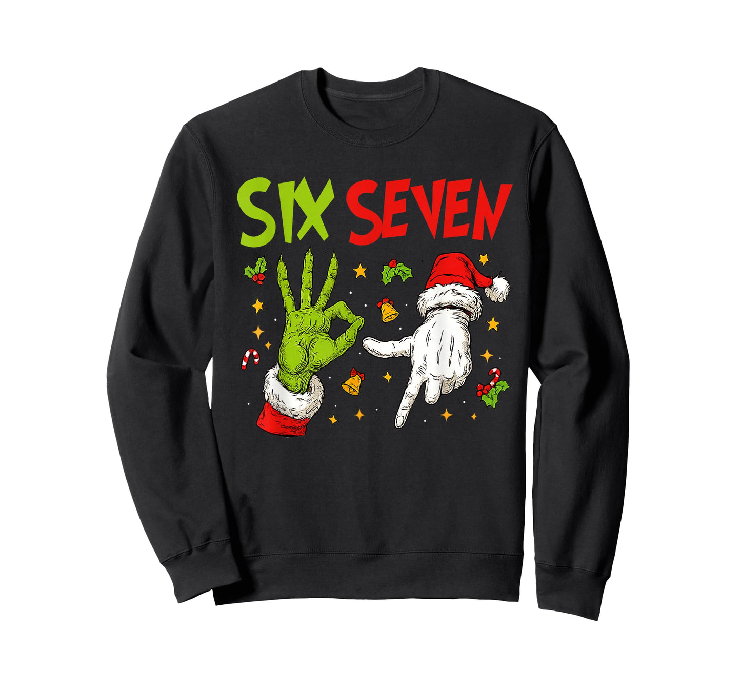 Trending Six Seven Meme Christmas 67 Xmas Men Women Kids T-Shirt